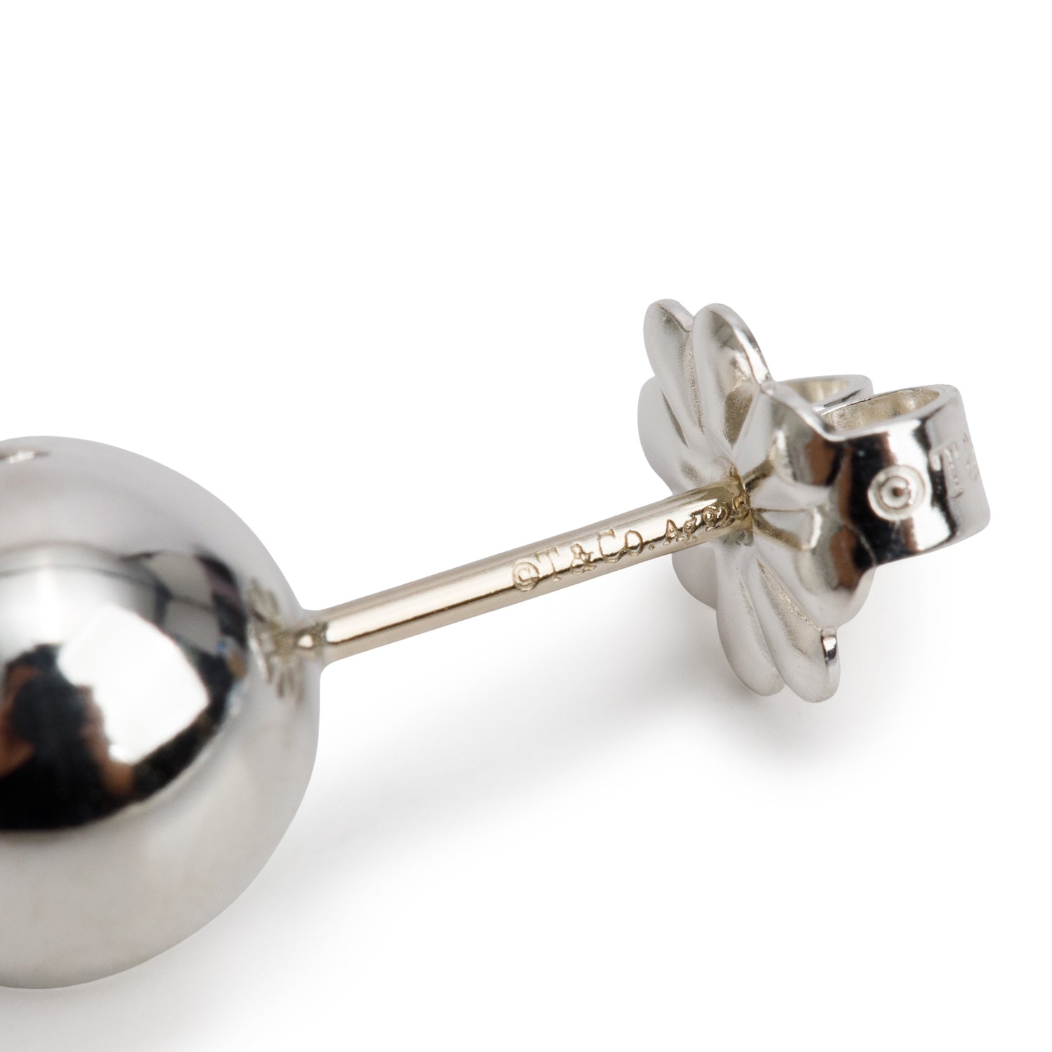 Tiffany & Co. Sterling Silver HardWear 8 MM Ball Earrings