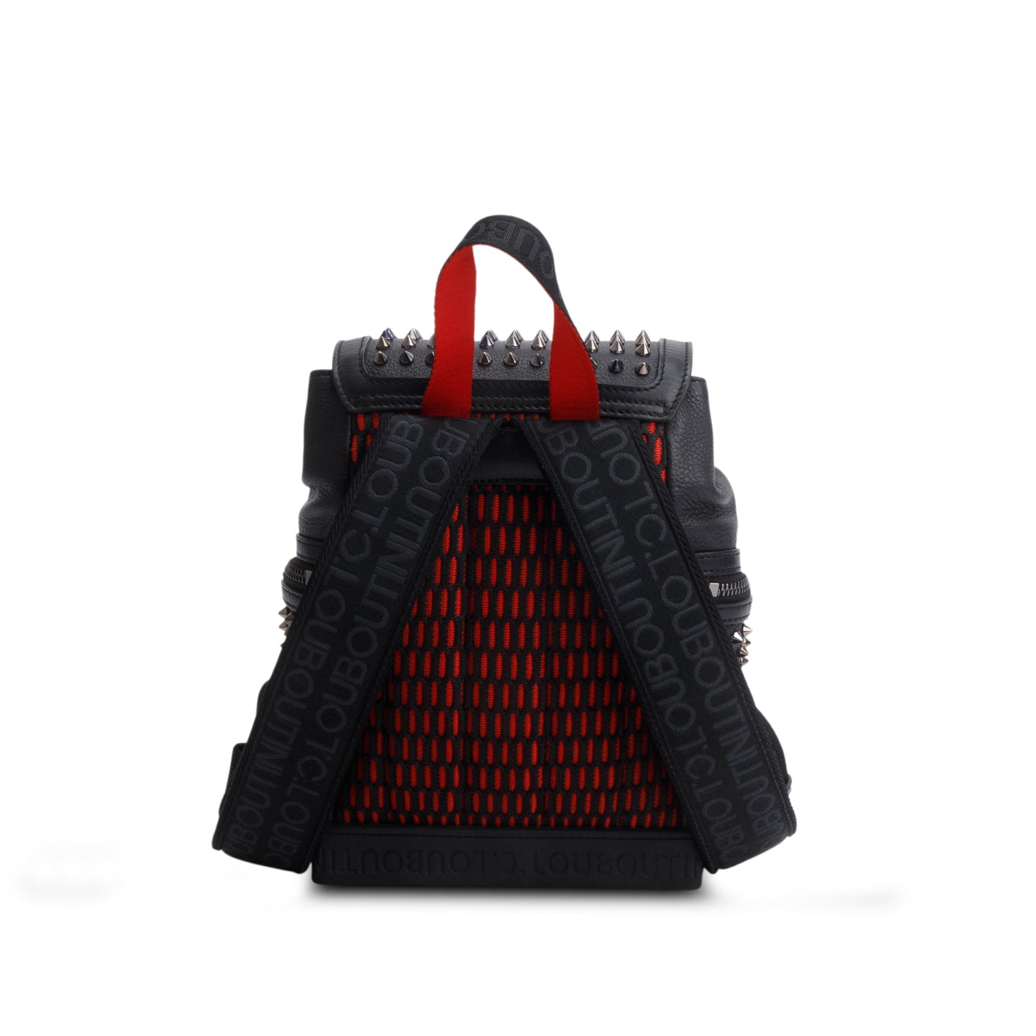 Christian Louboutin Black Calfskin Leather Small Explorafunk Backpack w/ Strap