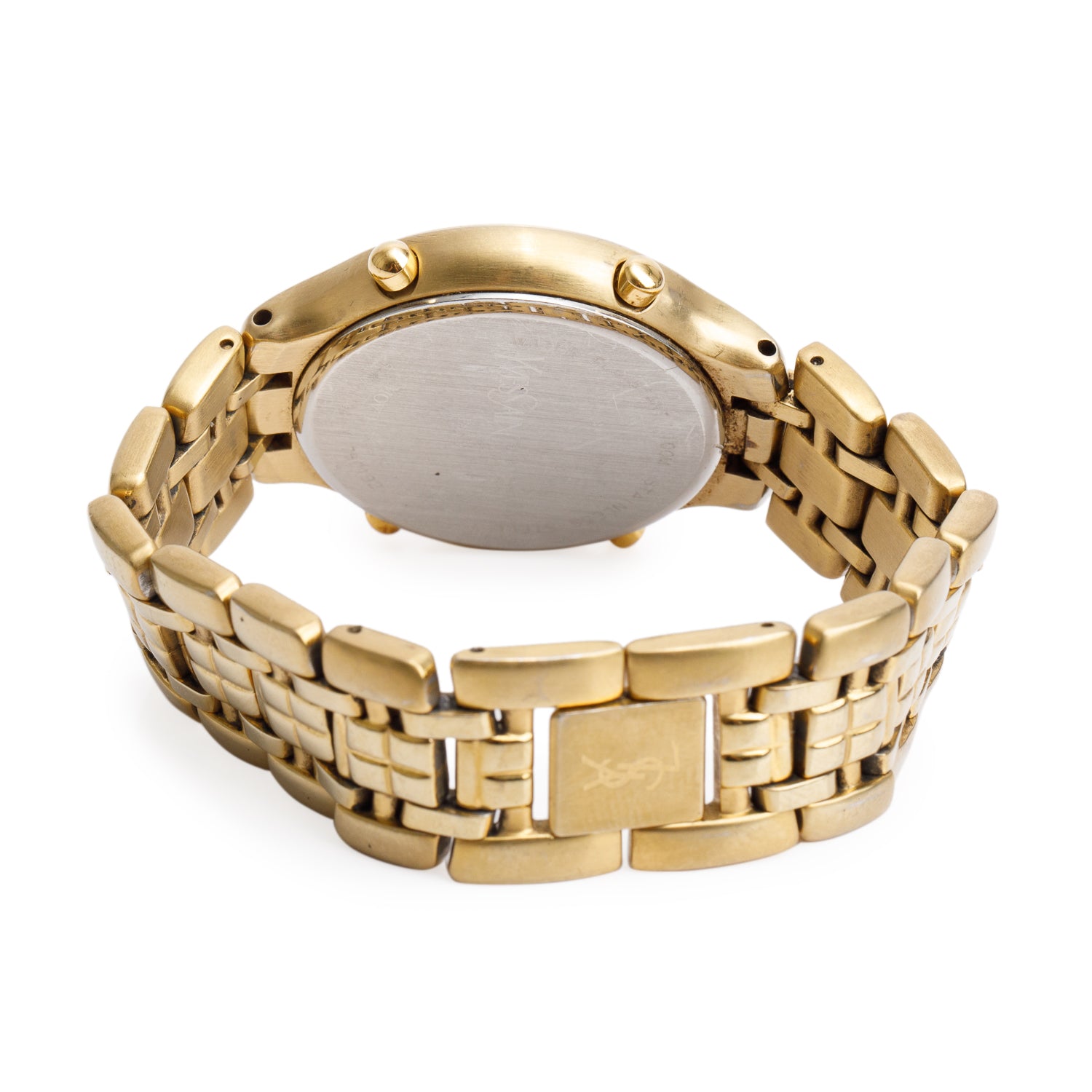 Yves Saint Laurent Vintage Gold Plated Stainless Steel 36 MM Chronograph Quartz Watch