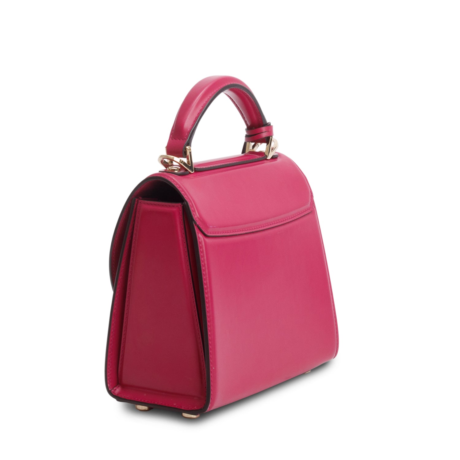 Ferragamo Pink Box Leather Mini Boxyz w/ Box & Strap