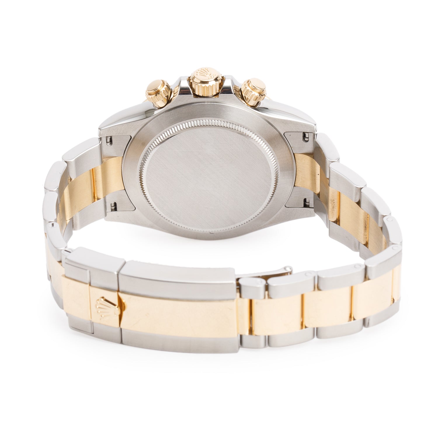 Rolex Stainless Steel & 18k Yellow Gold Daytona 40 MM Chronograph Watch White Dial 116523 w/ Papers