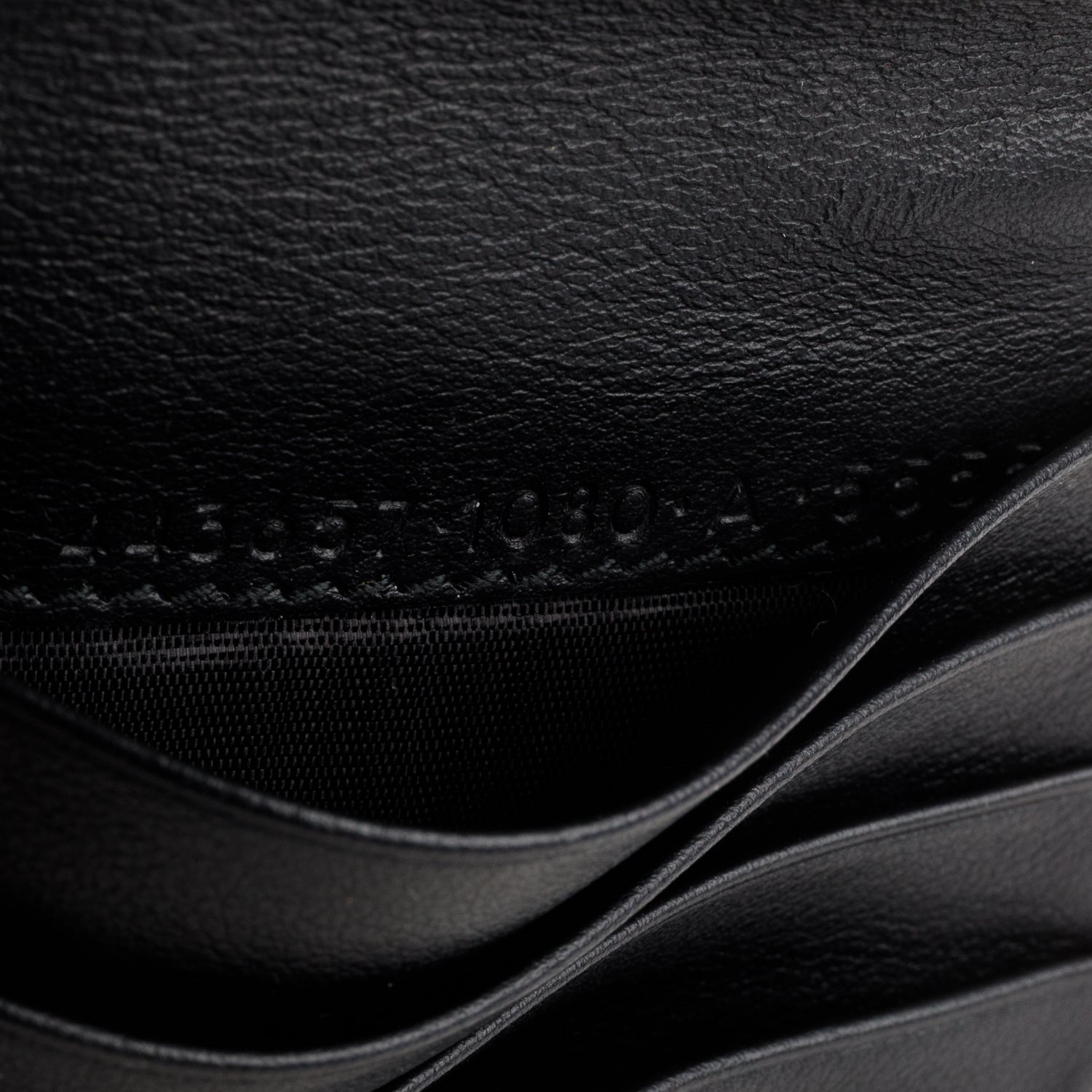 Balenciaga Black Calfskin Logo Zip Wallet