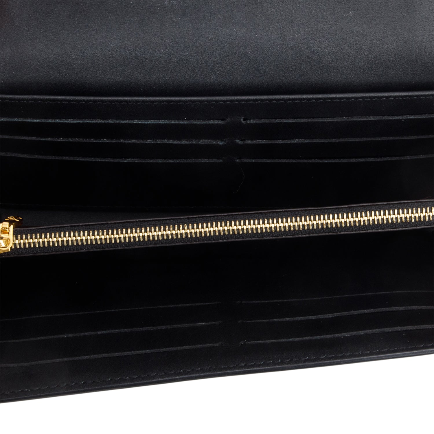 Louis Vuitton Black Patent Calfskin Monogram Cherrywood Wallet w/ Receipt