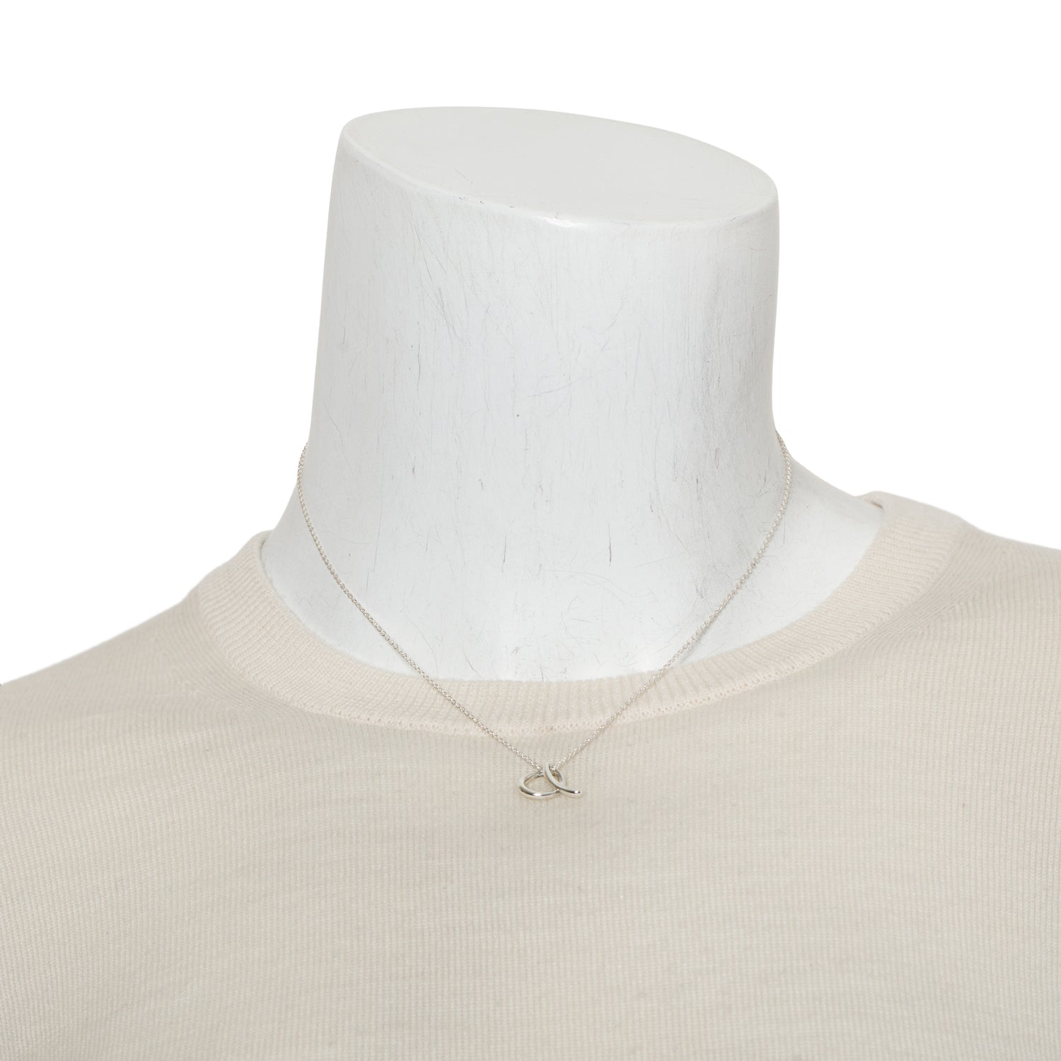 Tiffany & Co. Elsa Peretti Sterling Silver Small Alphabet Letter "A" Pendant Necklace
