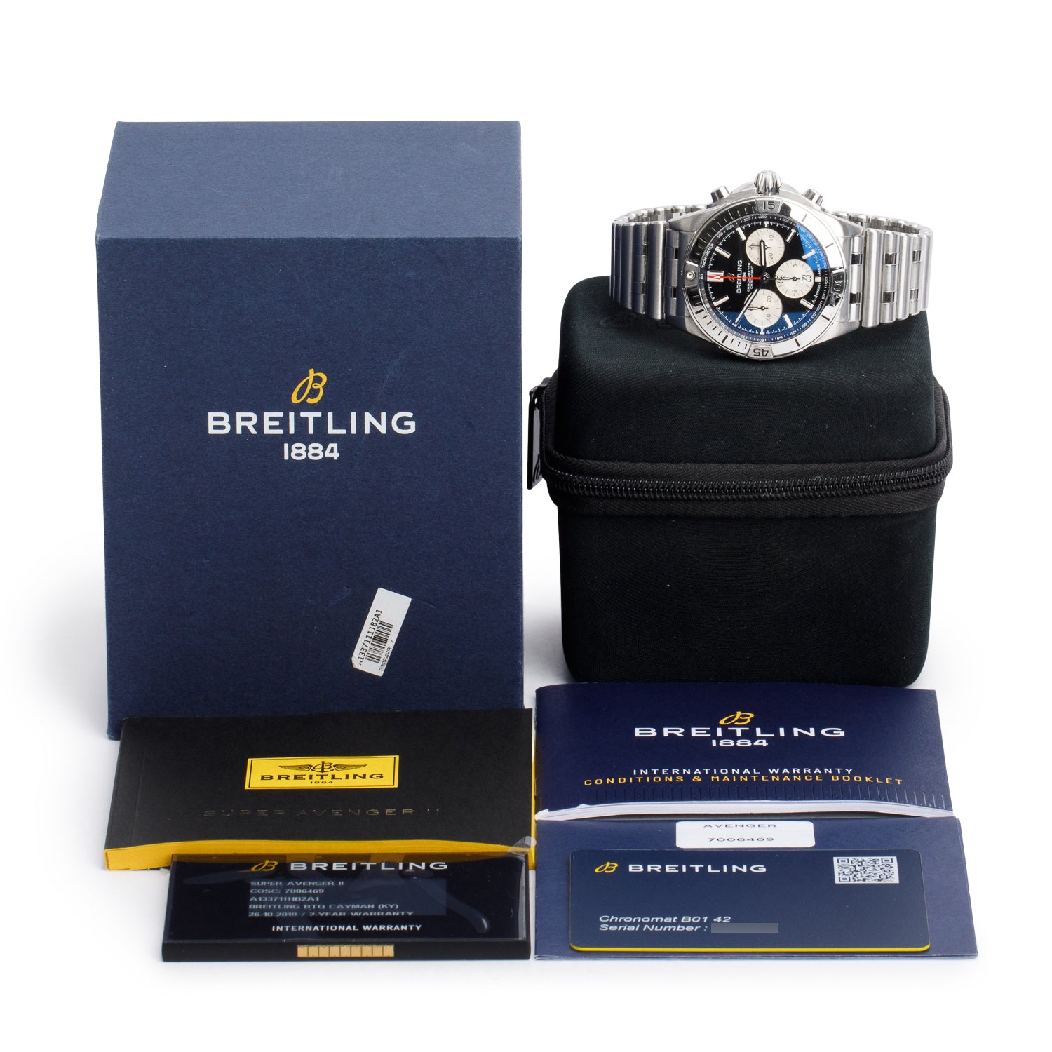 Breitling Stainless Steel Chronomat B01 42 MM Automatic Chronograph Watch Black Dial AB0134 w/ Box & Papers