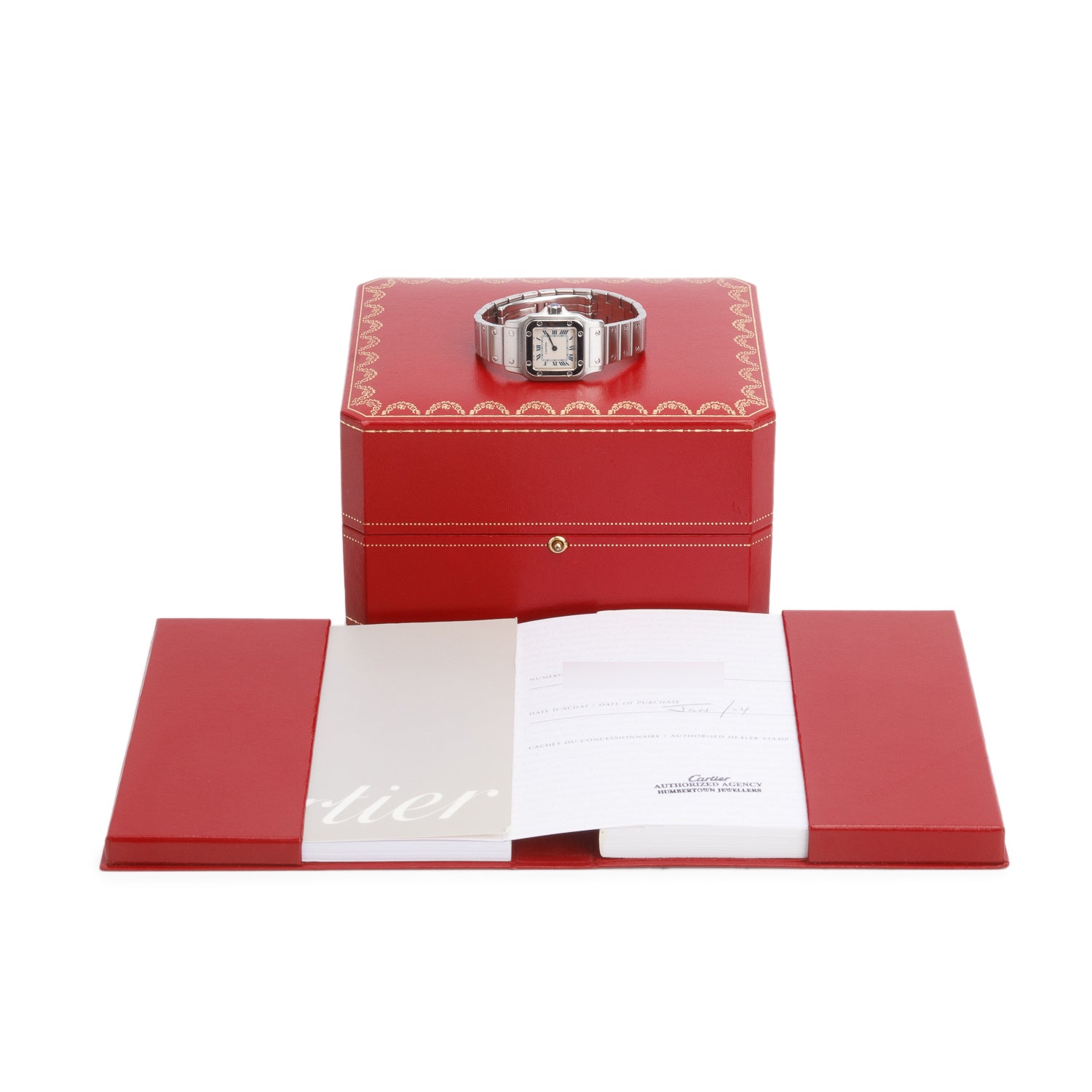 Cartier Stainless Steel Santos de Cartier Galbee Watch, Small Model 1565 w/ Box