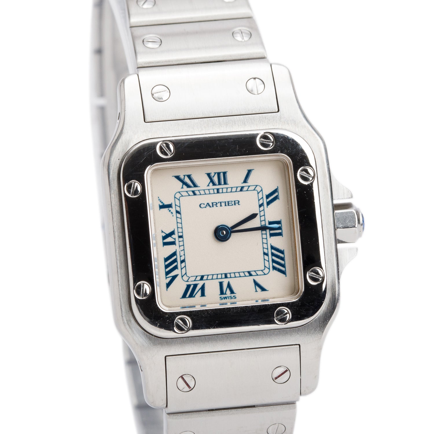 Cartier Stainless Steel Santos de Cartier Galbee Watch, Small Model 1565 w/ Box