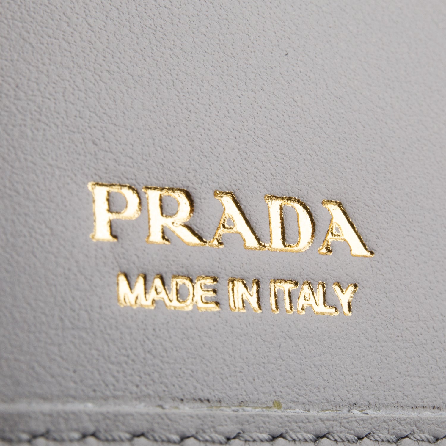 Prada Grey City Calf Tab Small Wallet w/ Box
