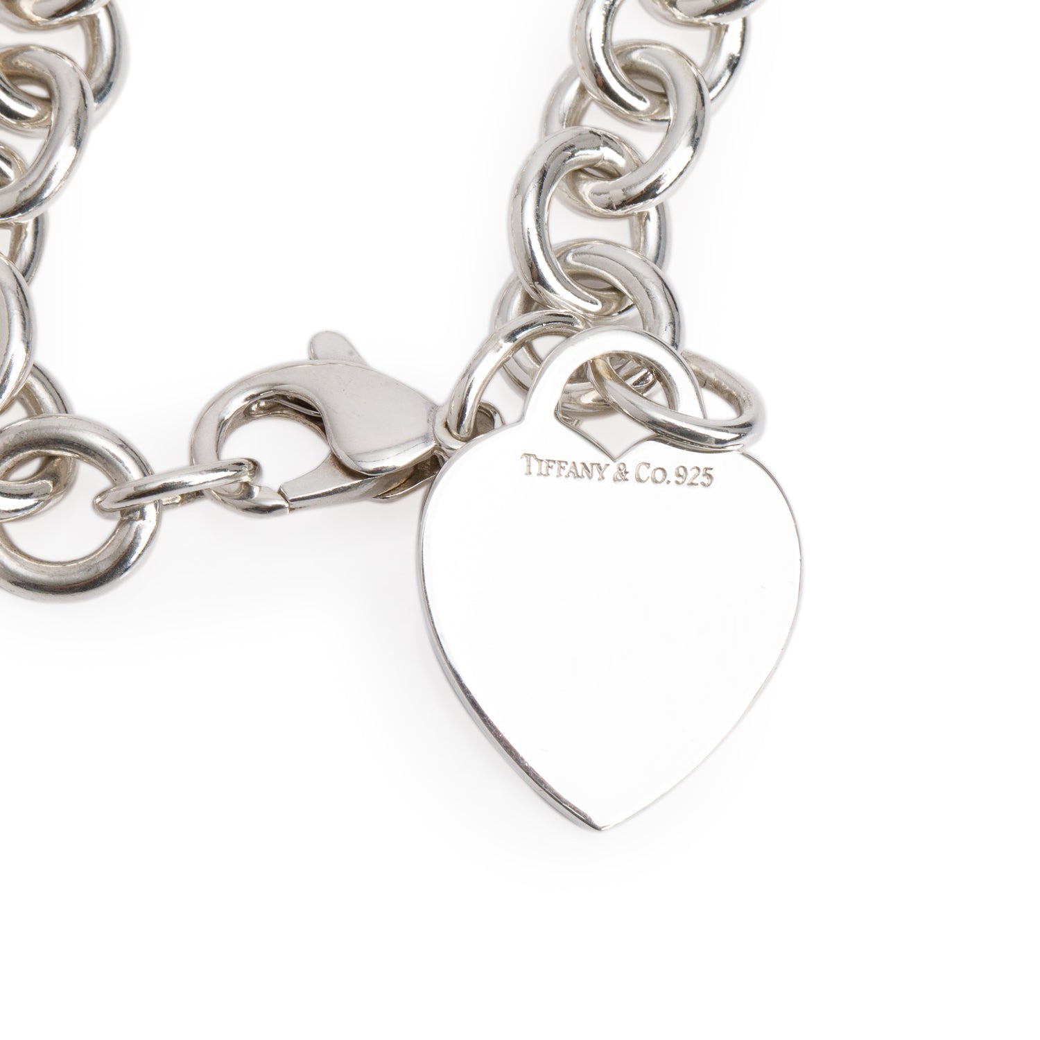 Tiffany & Co. Sterling Silver Heart Tag Charm Bracelet