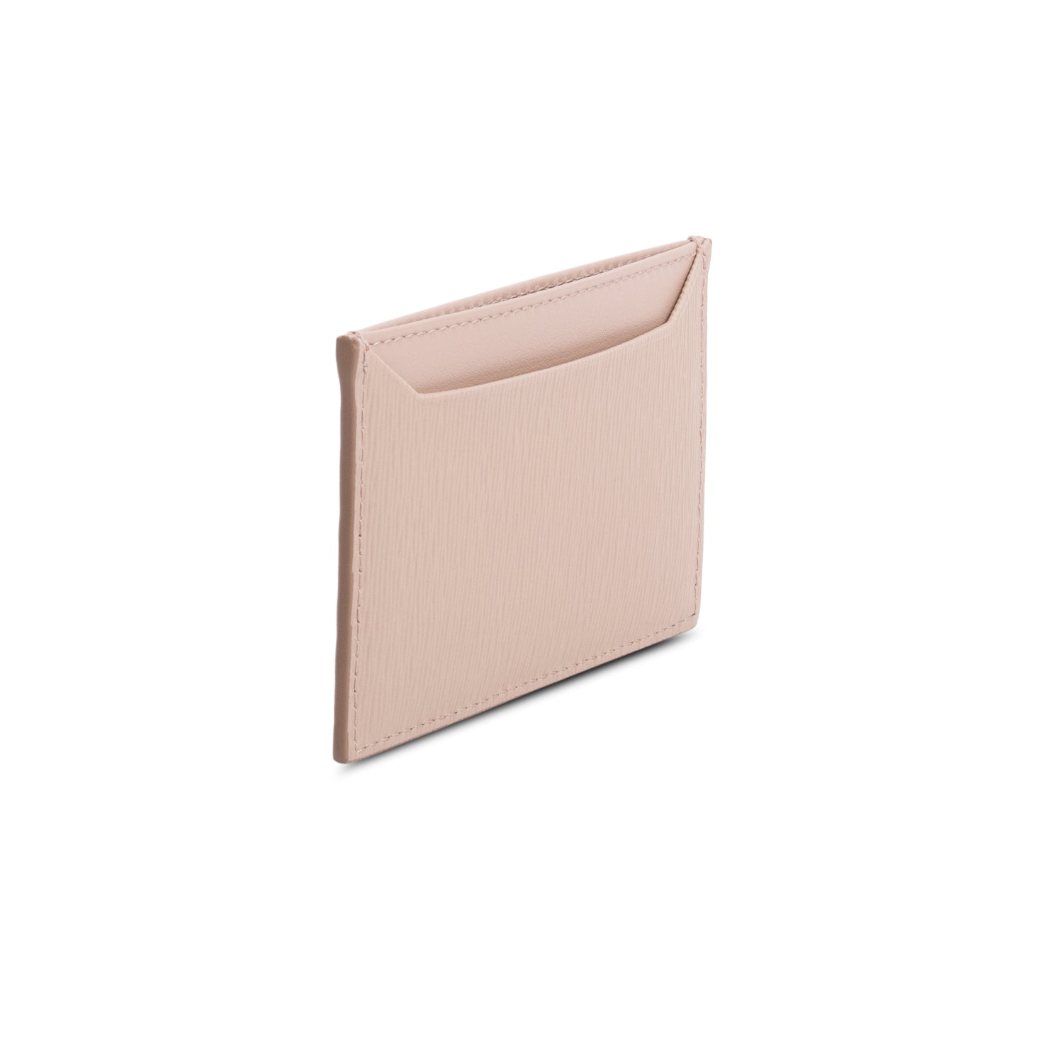Prada Beige Vitello Grain Move Leather Card Holder w/ Box