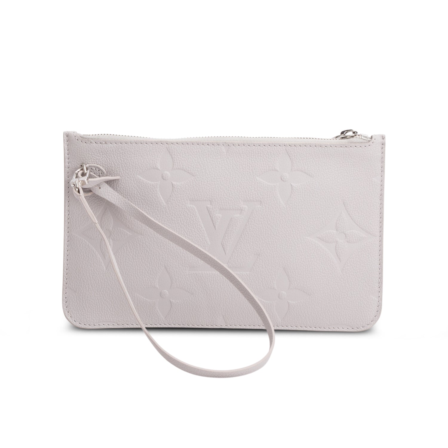 Louis Vuitton Grey Empreinte Monogram Giant Neverfull MM Pochette