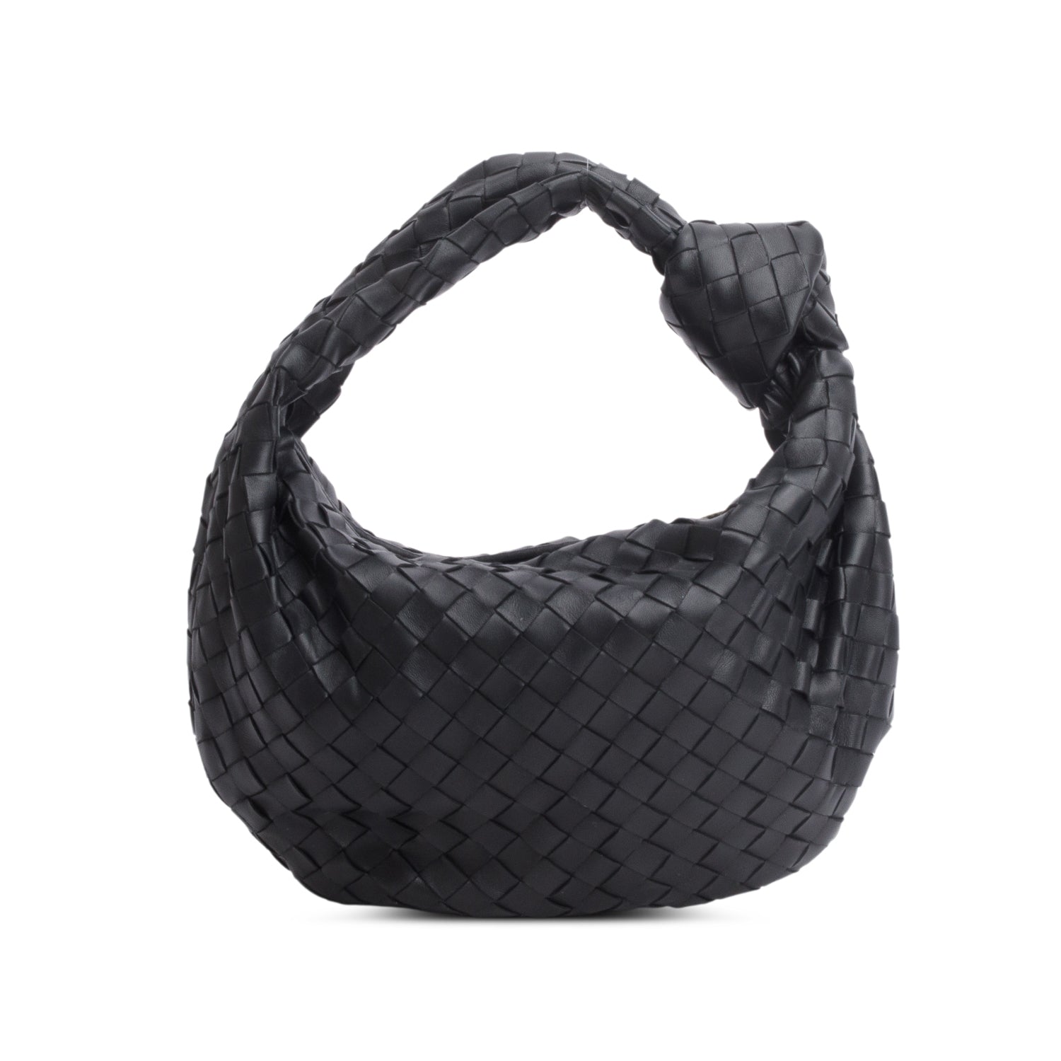 Bottega Veneta Black Nappa Intrecciato Leather Teen Jodie Bag