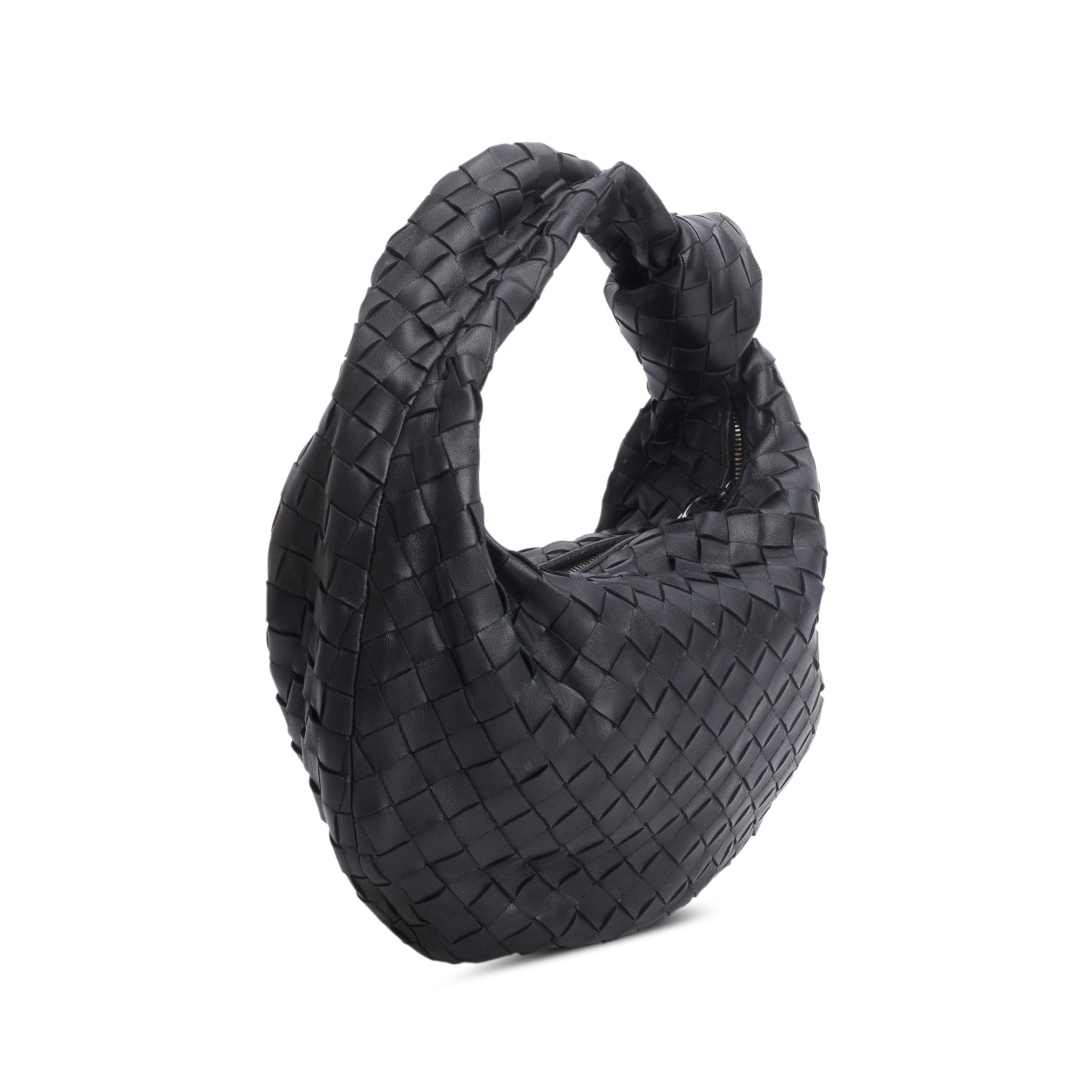 Bottega Veneta Black Nappa Intrecciato Leather Teen Jodie Bag