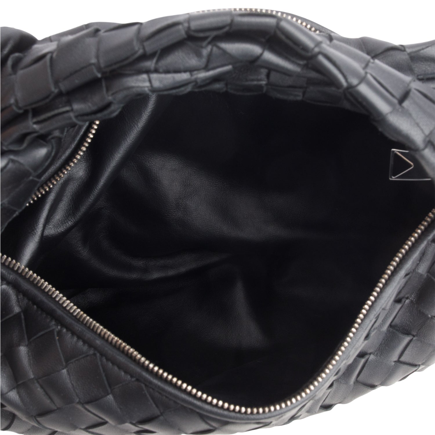 Bottega Veneta Black Nappa Intrecciato Leather Teen Jodie Bag