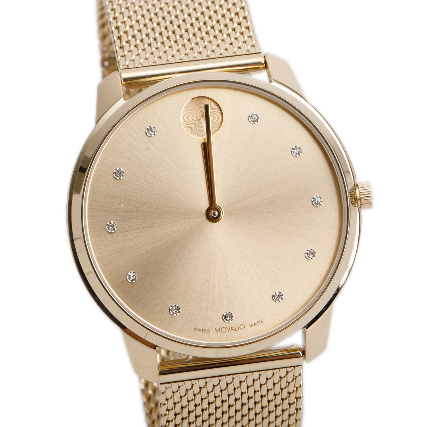 Movado Gold-Plated Stainless Steel Bold Evolution 42 MM Watch Gold Crystal Dial w/ Box