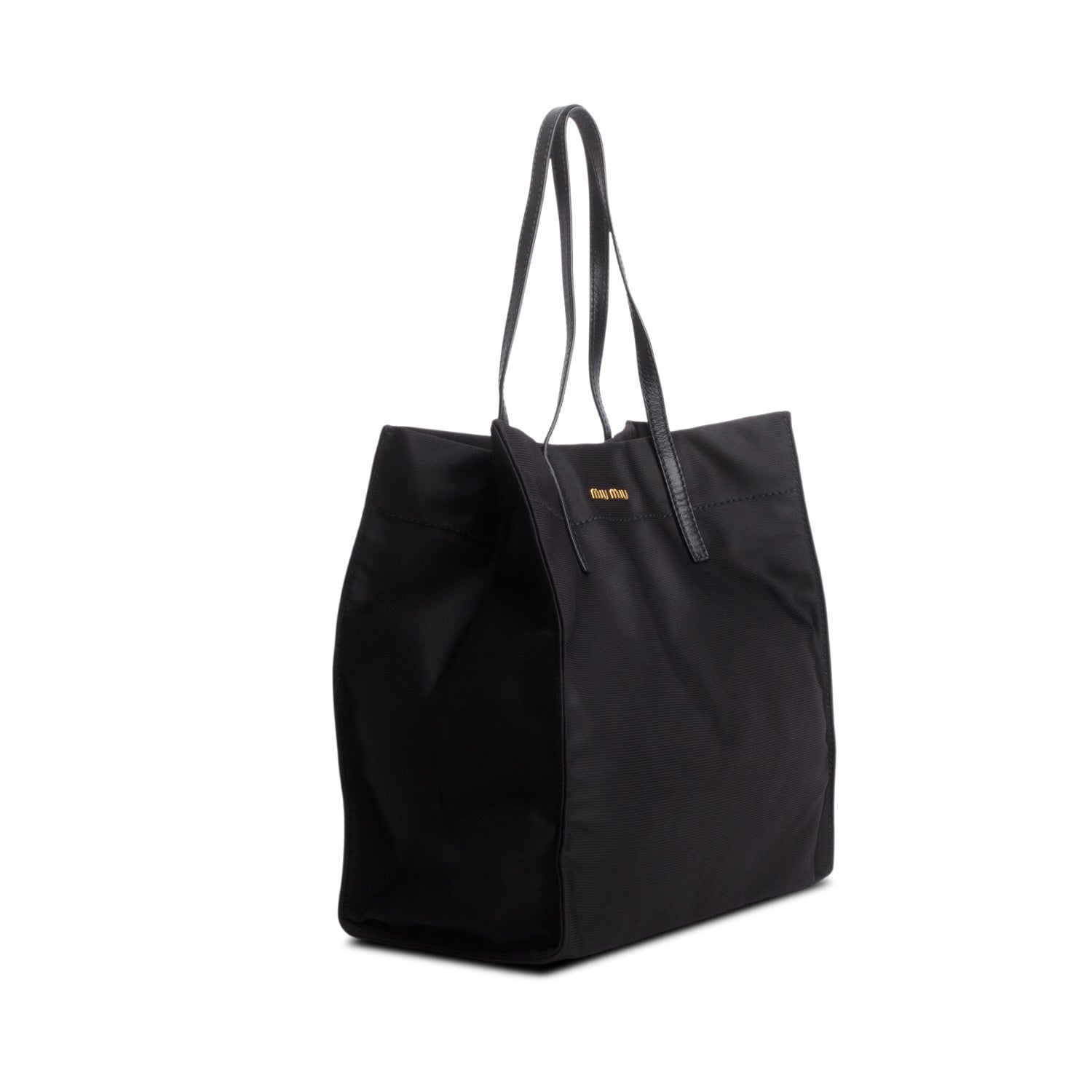 Miu Miu Black Tessuto Nylon Tote Bag
