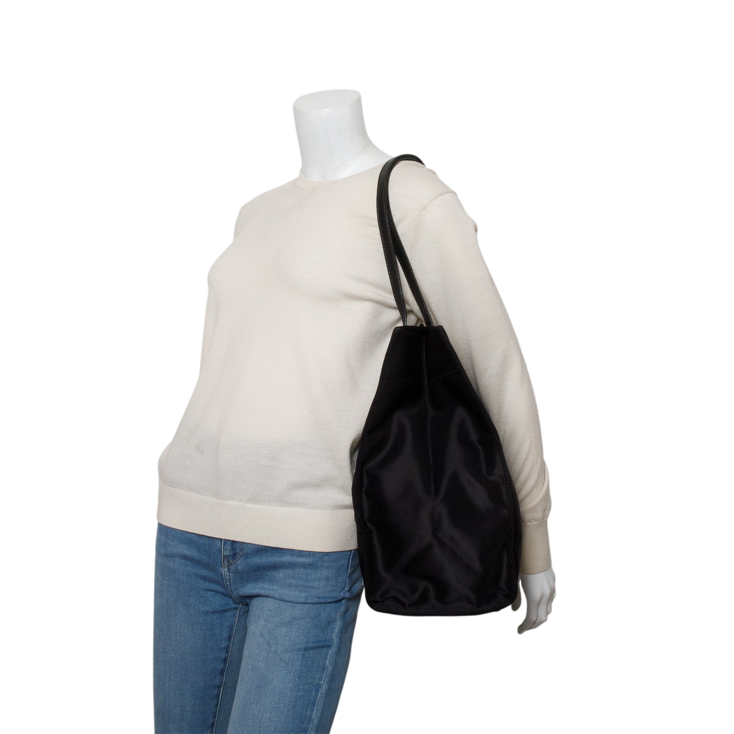 Miu Miu Black Tessuto Nylon Tote Bag