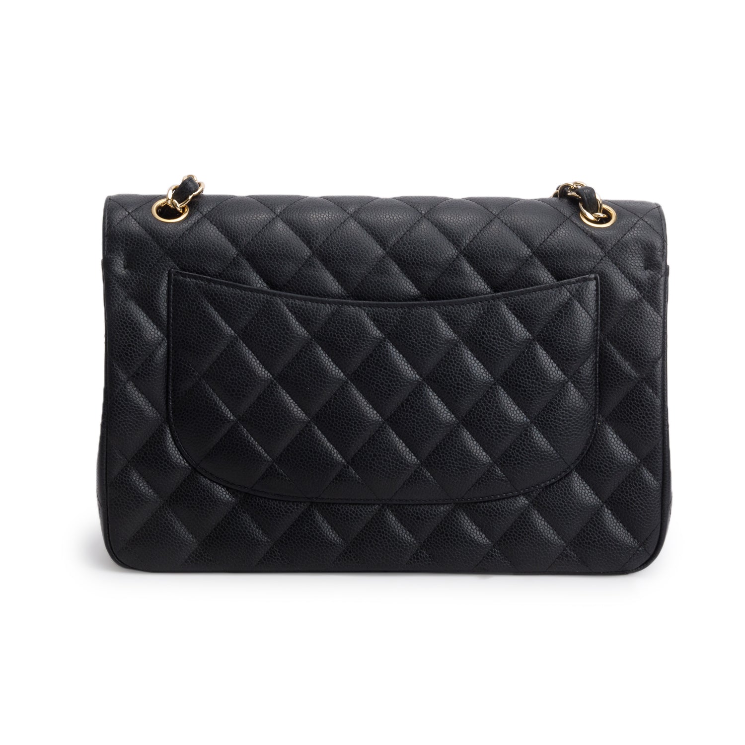 Chanel Black Caviar Jumbo Classic Double Flap Bag w/ Box, Authenticity Card & Receipt