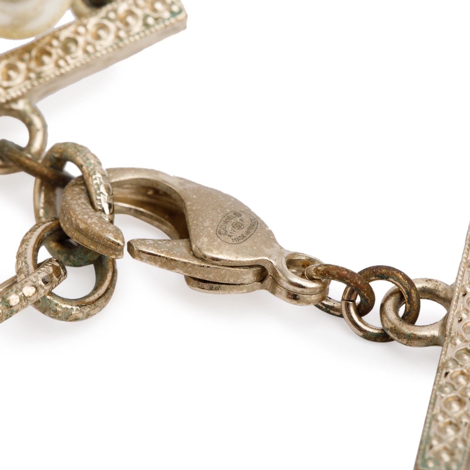 Chanel Gold-Plated Triple Strand Faux Pearl Enamel CC Long Necklace w/ Box