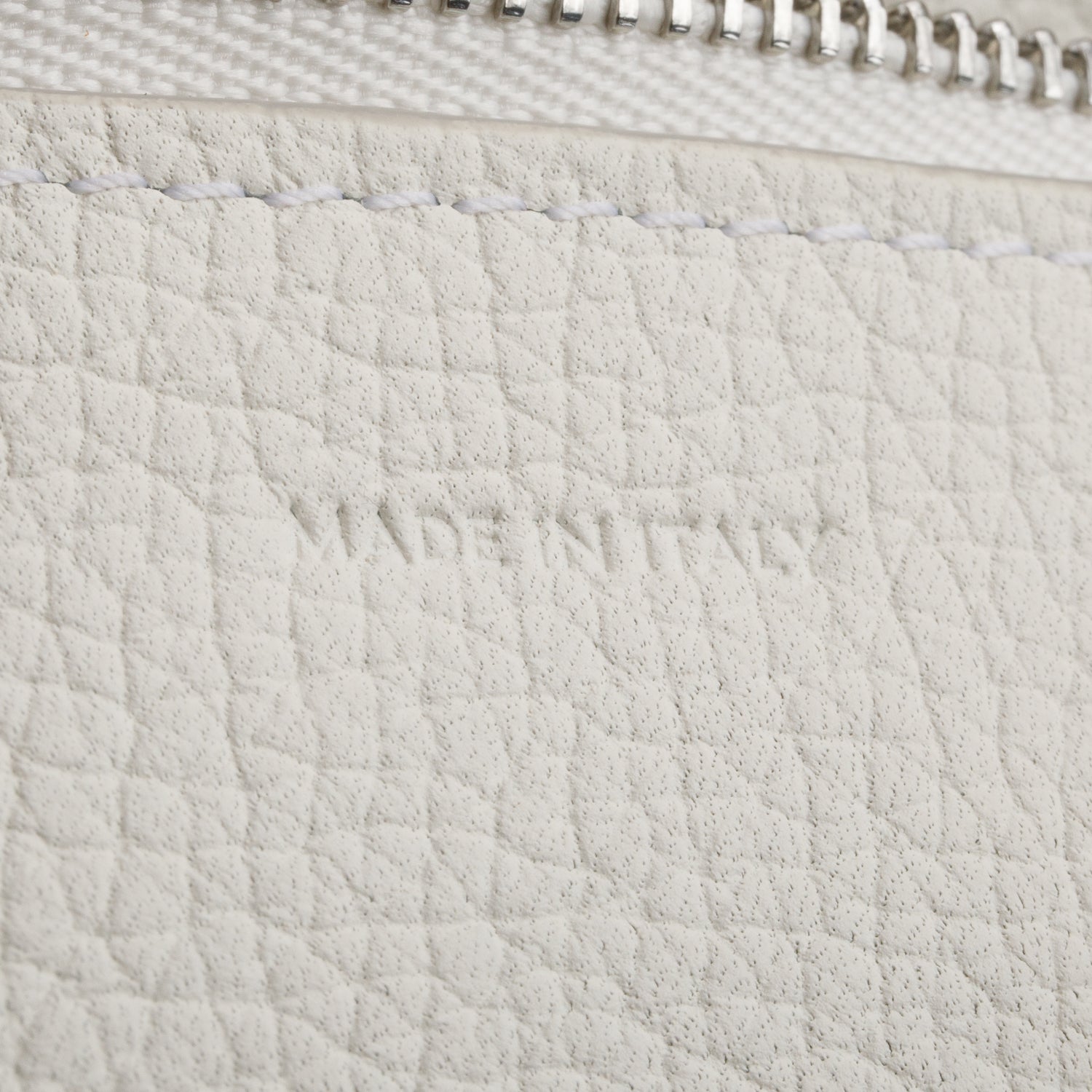 Celine White Supple Grained Calfskin Small Long Strap Big Bag