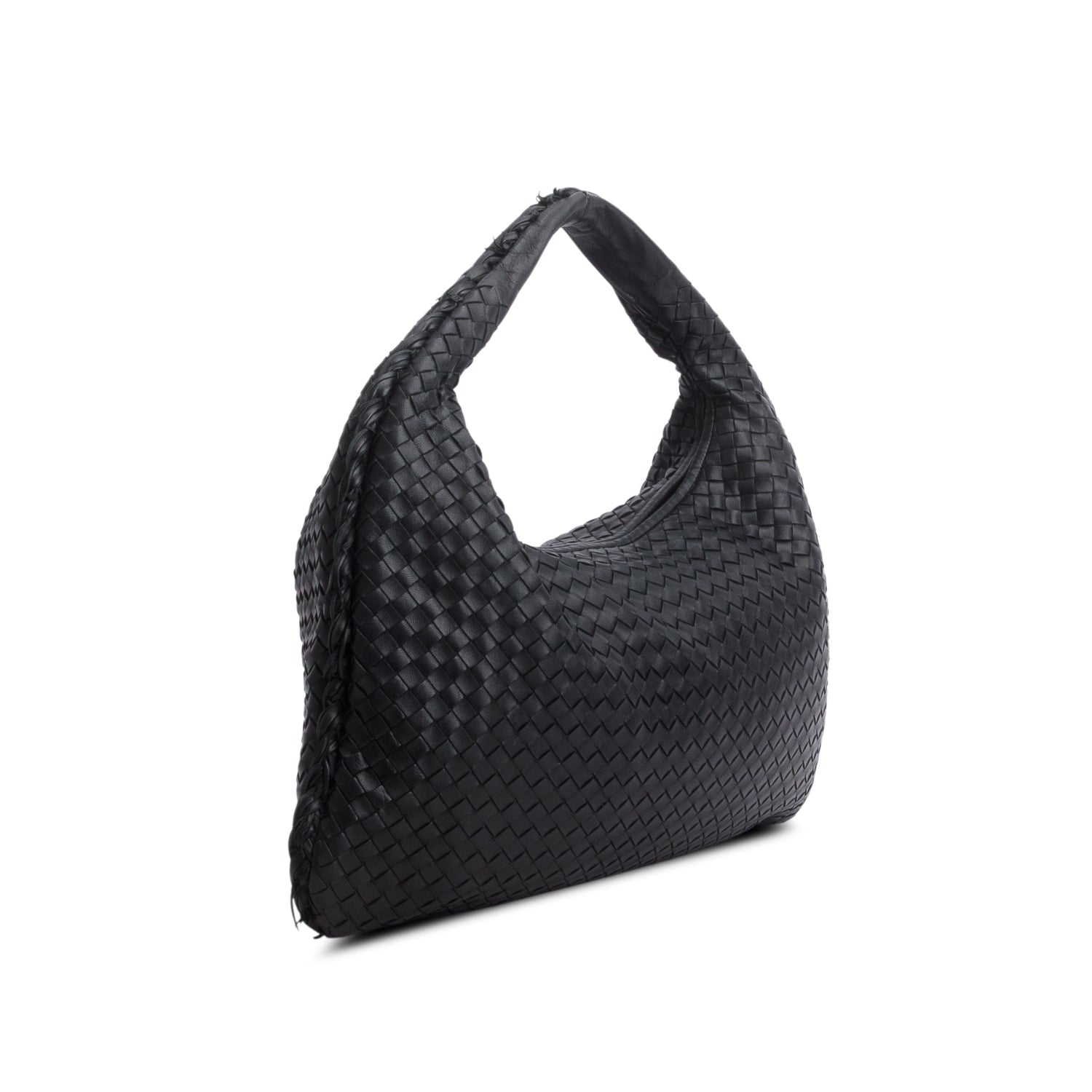 Bottega Veneta Black Nappa Intrecciato Large Hobo