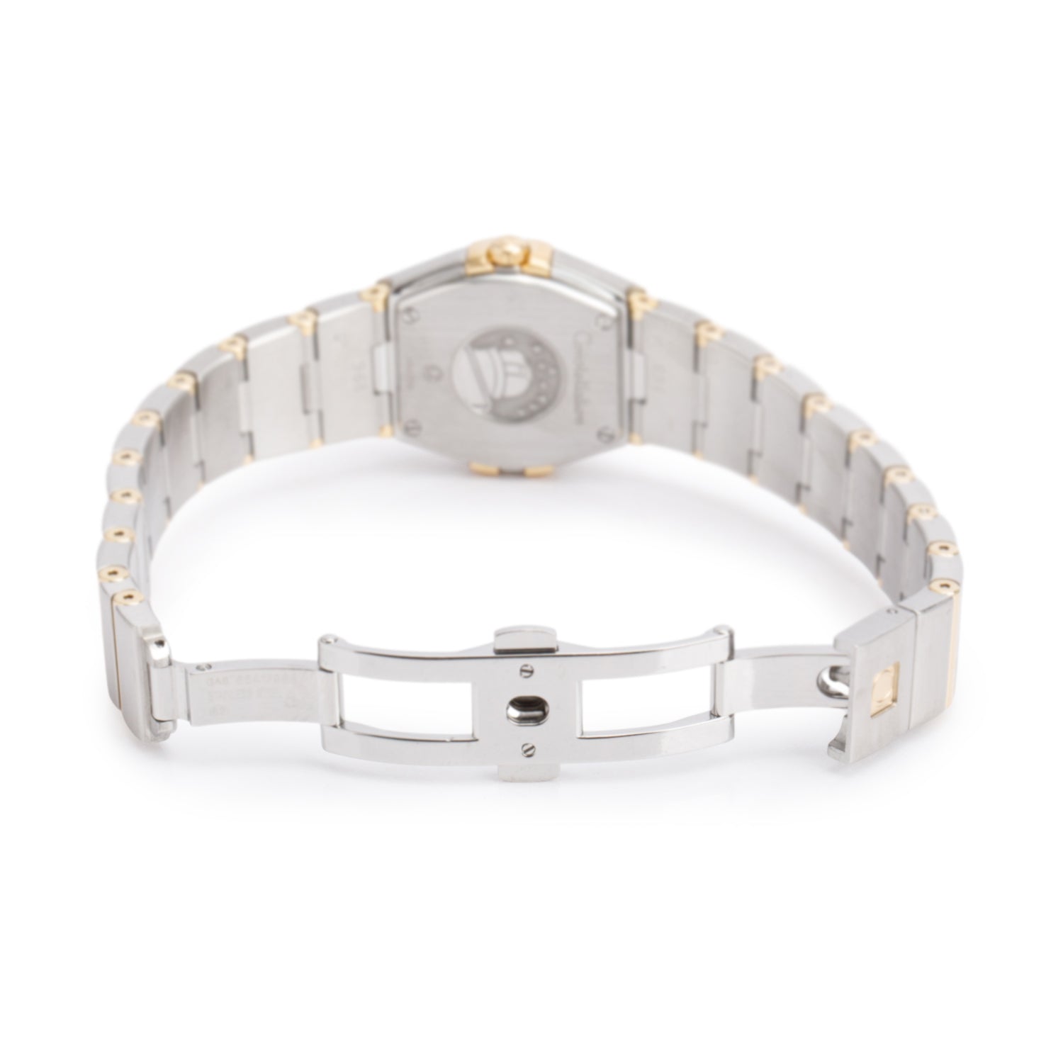 Omega Stainless Steel & 18k Yellow Gold Diamond Bezel Constellation 24 MM Watch Diamond Mother of Pearl Dial w/ Box & Papers