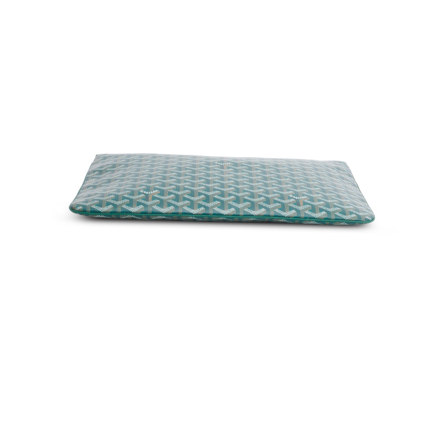 Goyard 2021 Green Goyardine Senat Pochette GM w/ Receipt