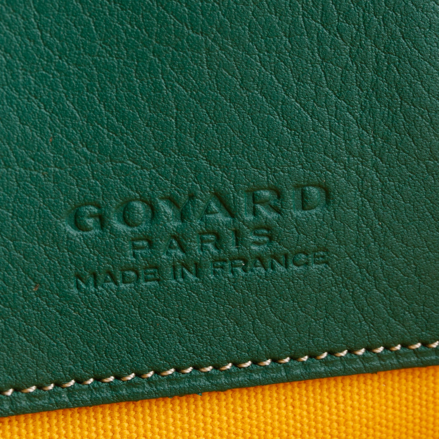 Goyard 2021 Green Goyardine Senat Pochette GM w/ Receipt