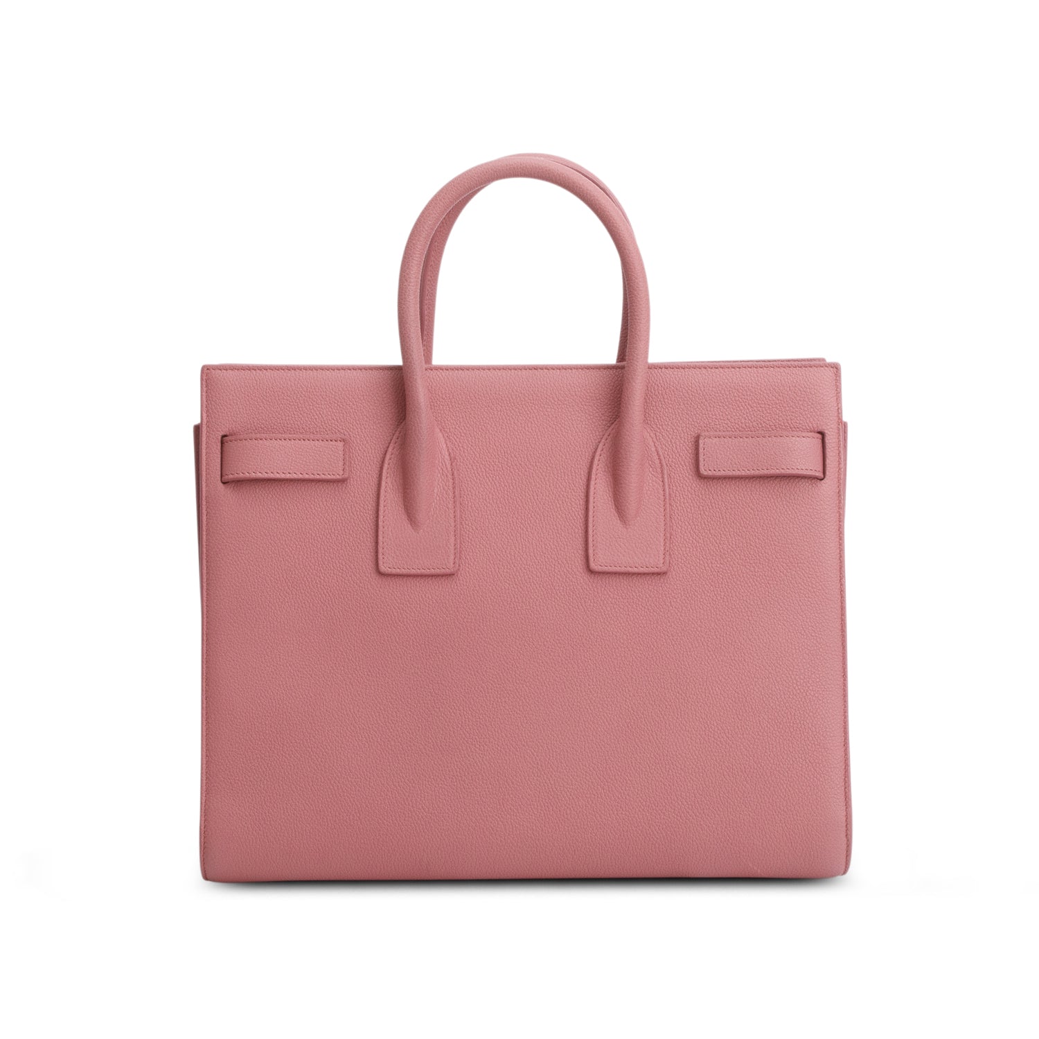 Saint Laurent Pink Grained Calfskin Leather Small Sac de Jour w/ Strap