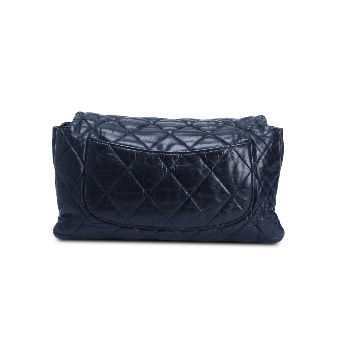 Chanel Black Lambskin Quilted 3 Accordion Flap Bag