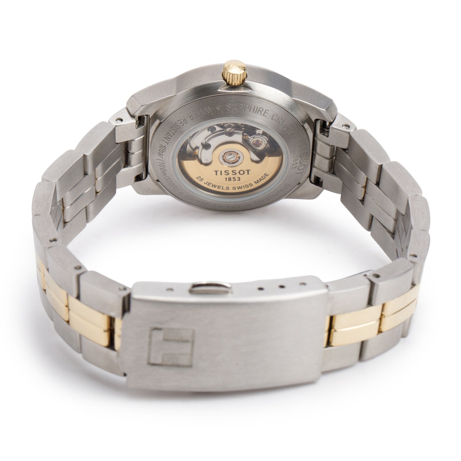 Tissot Stainless Steel & Gold Plated PR100 28 MM Automatic Watch Silver Dial