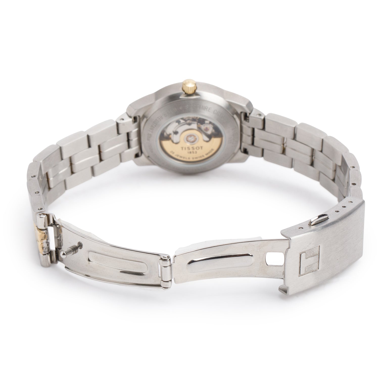 Tissot Stainless Steel & Gold Plated PR100 28 MM Automatic Watch Silver Dial
