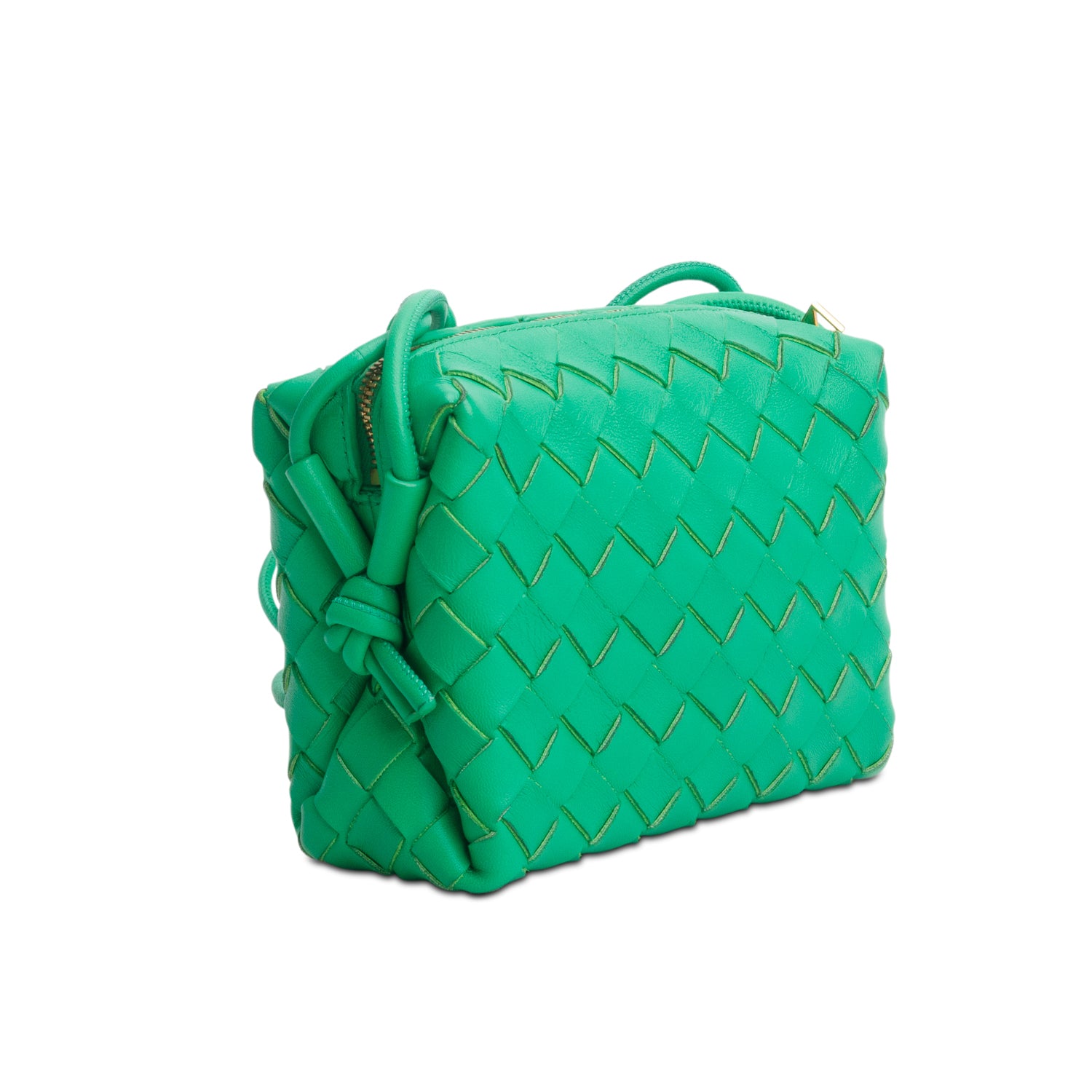 Bottega Veneta Green Nappa Intrecciato Mini Loop Camera Bag