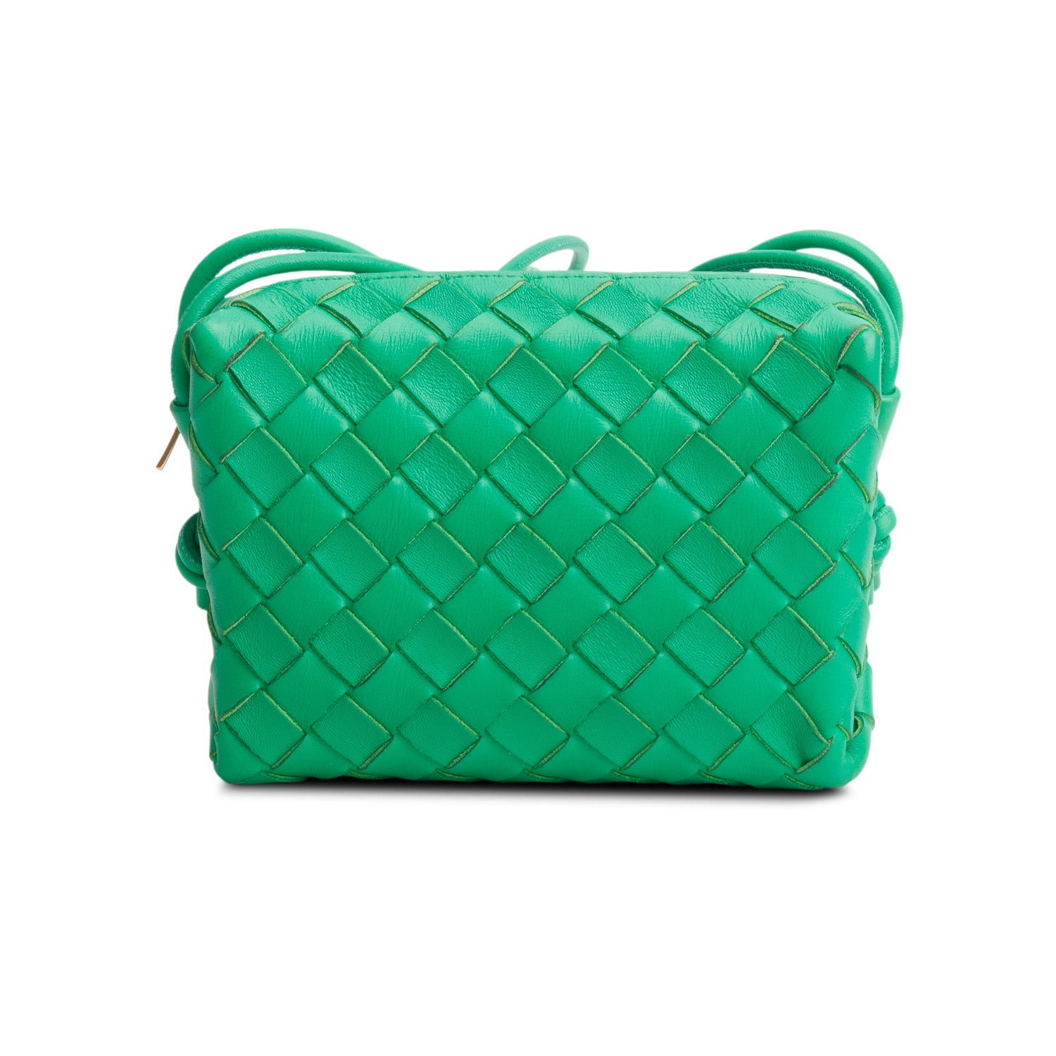 Bottega Veneta Green Nappa Intrecciato Mini Loop Camera Bag