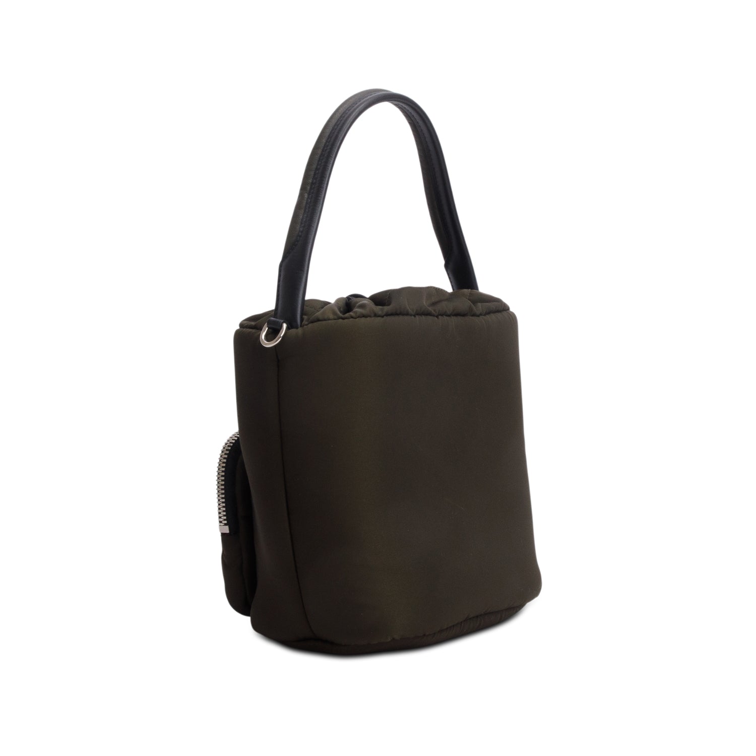 Prada Green Re-Nylon Saffiano Duet Bucket Bag w/ Authenticity Card & Strap