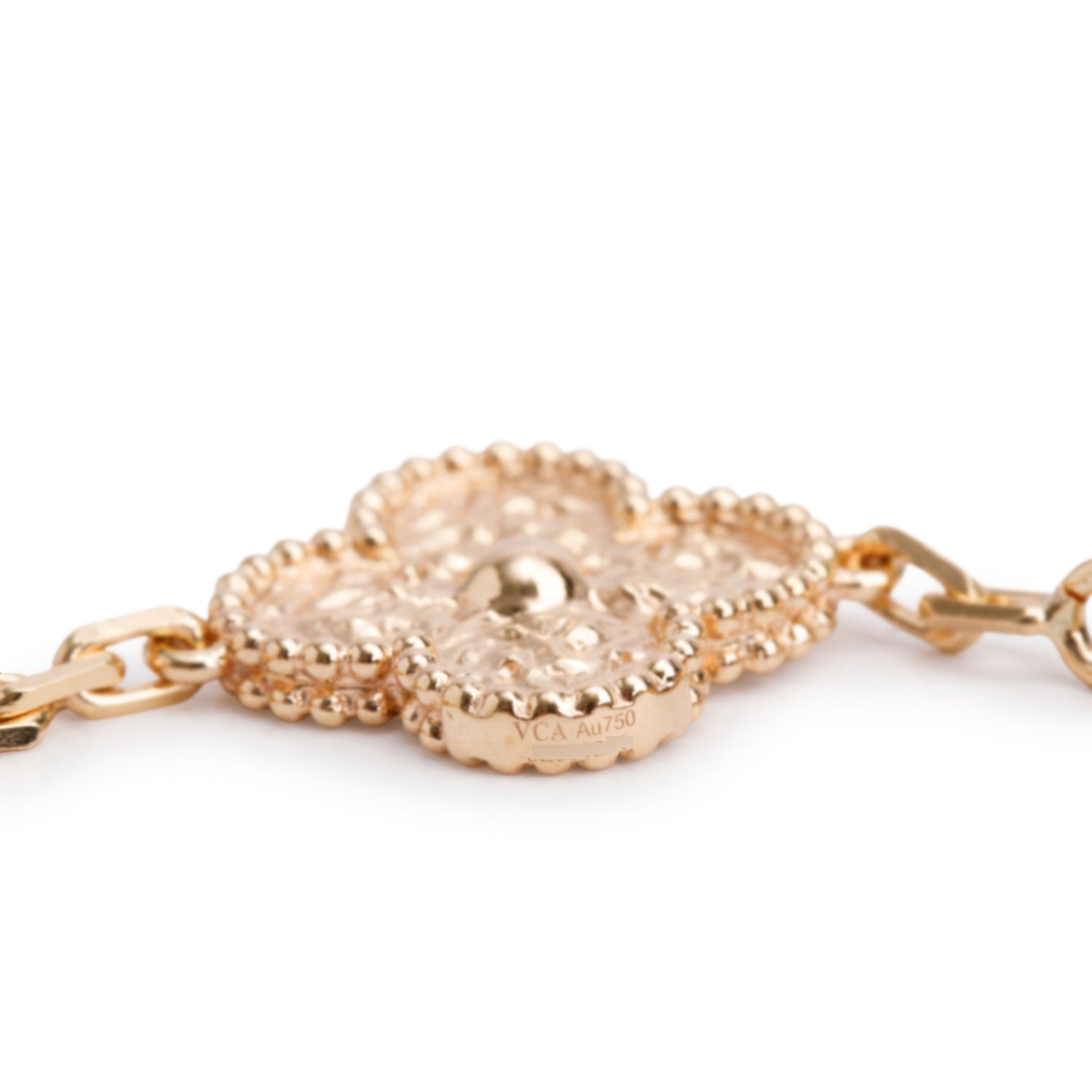 Van Cleef & Arpels 18k Rose Gold Vintage Alhambra 10 Motif Necklace