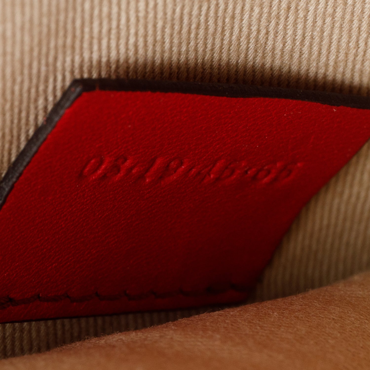 Chloe Red Calfskin Croc Embossed Small C Chain Clutch