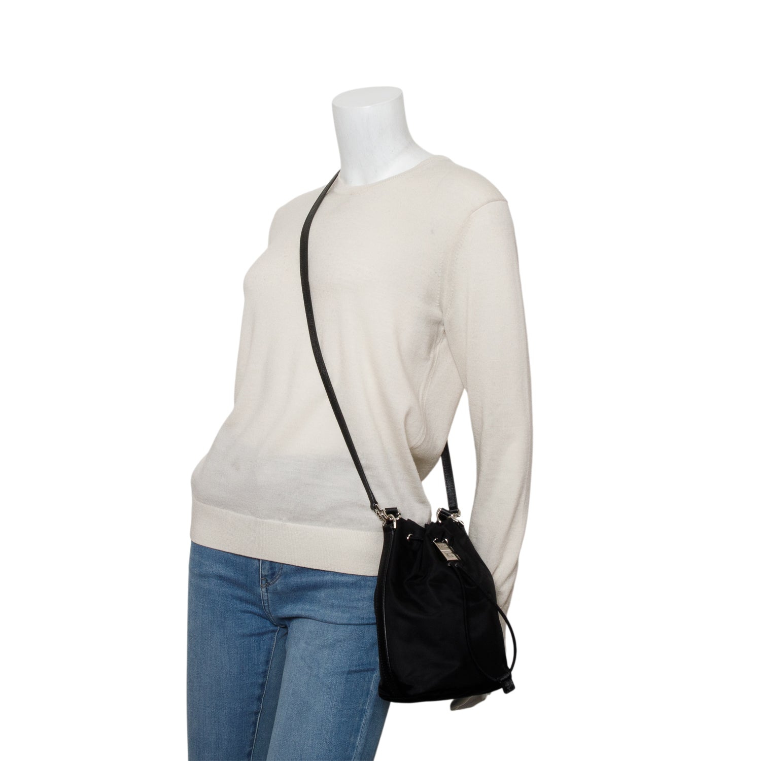 Givenchy 2021 Black Nylon 4G Bucket Bag