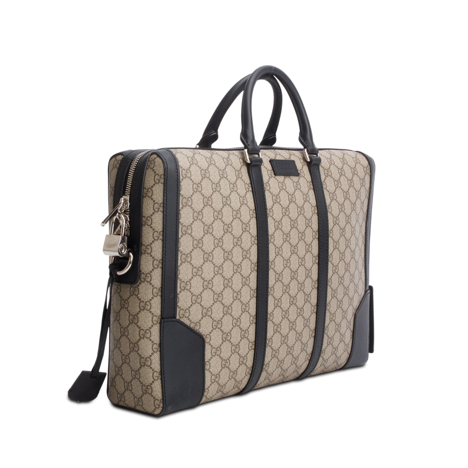 Gucci GG Supreme Monogram Selleria Calfskin Eden Briefcase w/ Strap