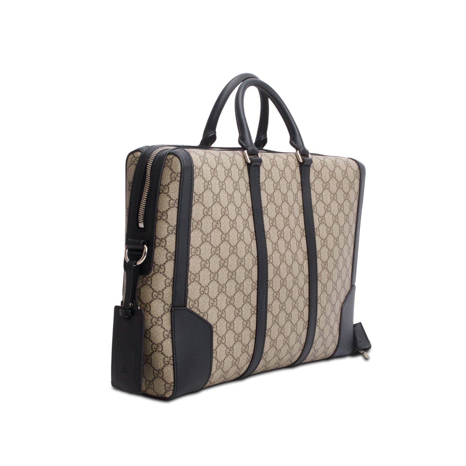 Gucci GG Supreme Monogram Selleria Calfskin Eden Briefcase w/ Strap