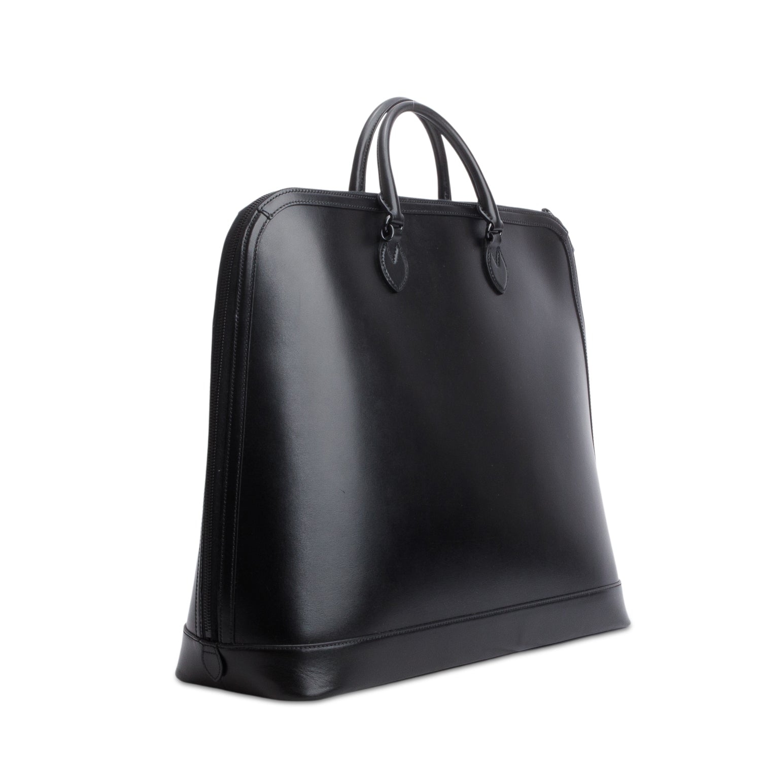 Gucci Black Boarded Plutone Calfskin Large Horsebit 1955 Duffle Bag w/ Strap