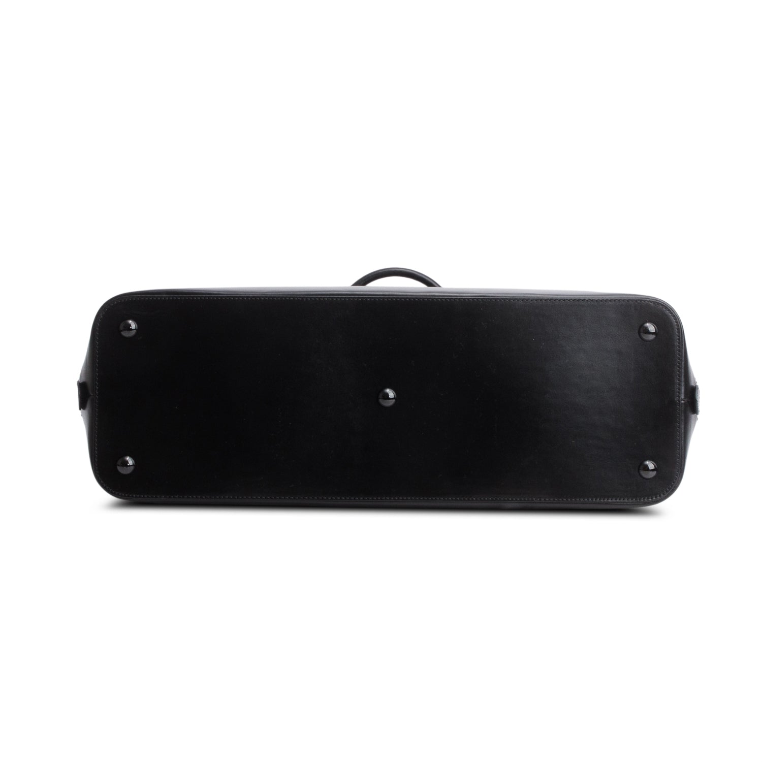 Gucci Black Boarded Plutone Calfskin Large Horsebit 1955 Duffle Bag w/ Strap
