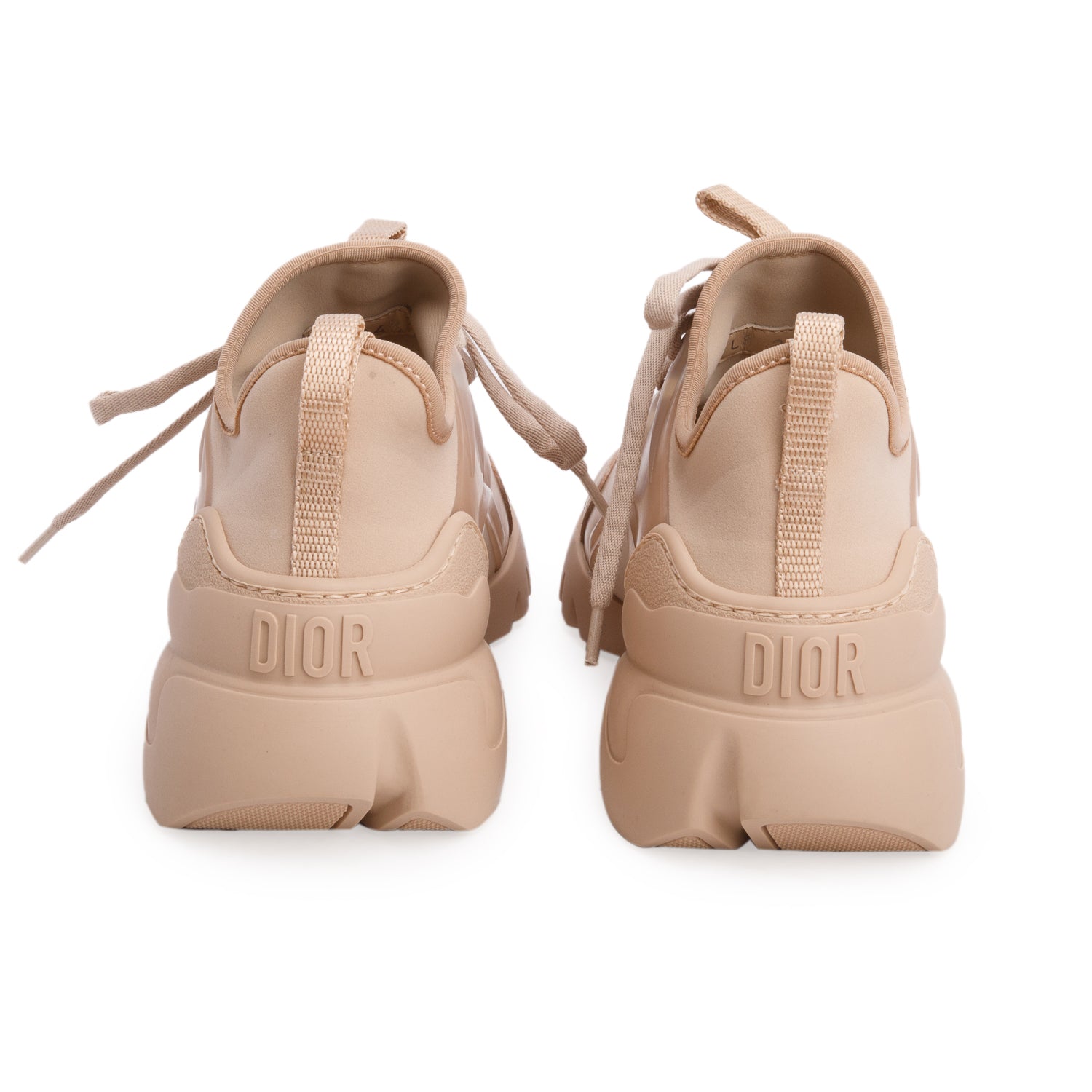 Christian Dior Pink Neoprene Rubber D-Connect Sneakers, Women's Size 34.5 w/ Box