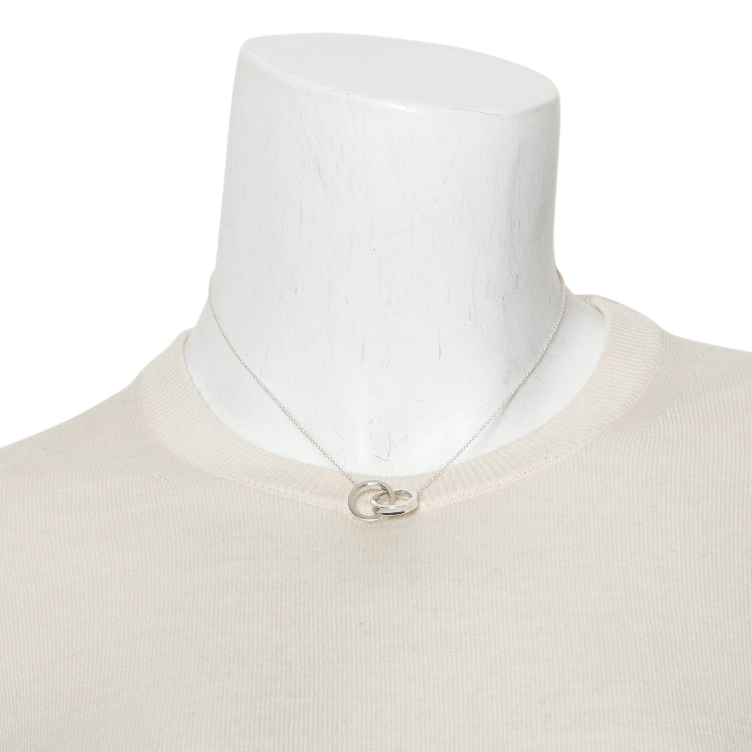 Tiffany & Co. Sterling Silver Small 1837 Interlocking Circles Pendant Necklace