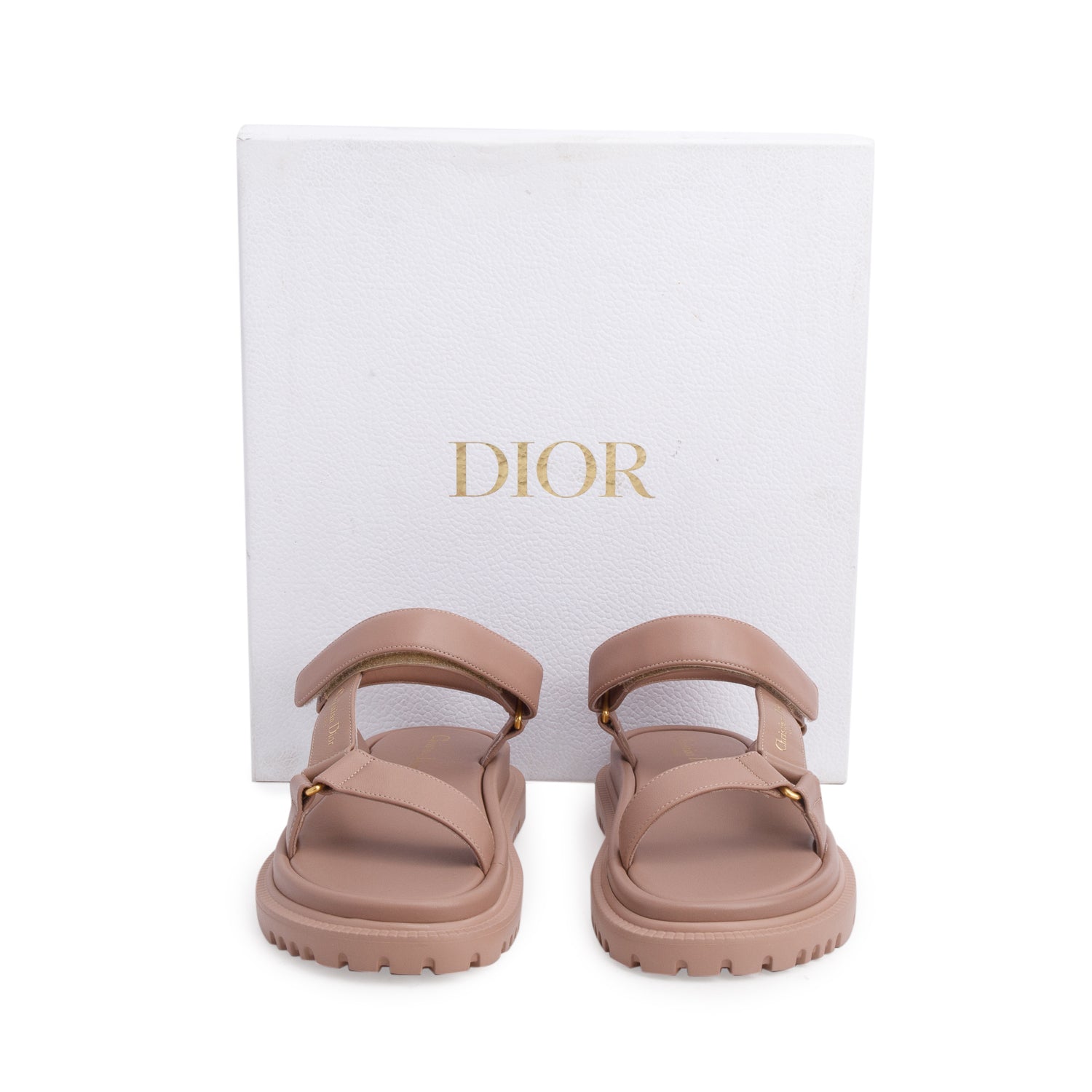 Christian Dior 2023 Pink Lambskin Leather D-Wave Sandals, Women's Size 38 w/ Box