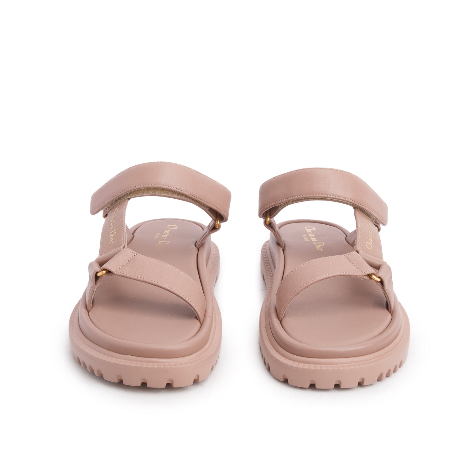 Christian Dior 2023 Pink Lambskin Leather D-Wave Sandals, Women's Size 38 w/ Box