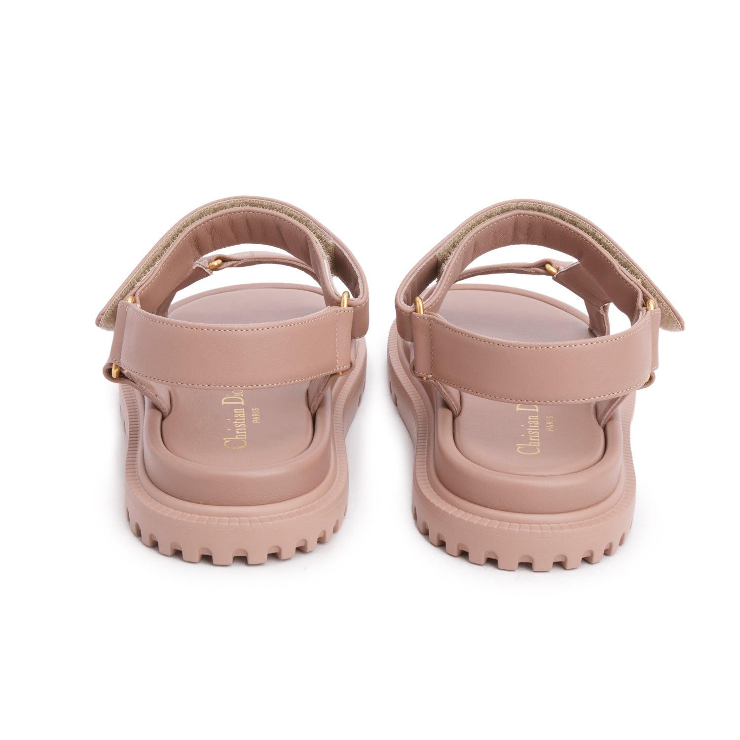 Christian Dior 2023 Pink Lambskin Leather D-Wave Sandals, Women's Size 38 w/ Box
