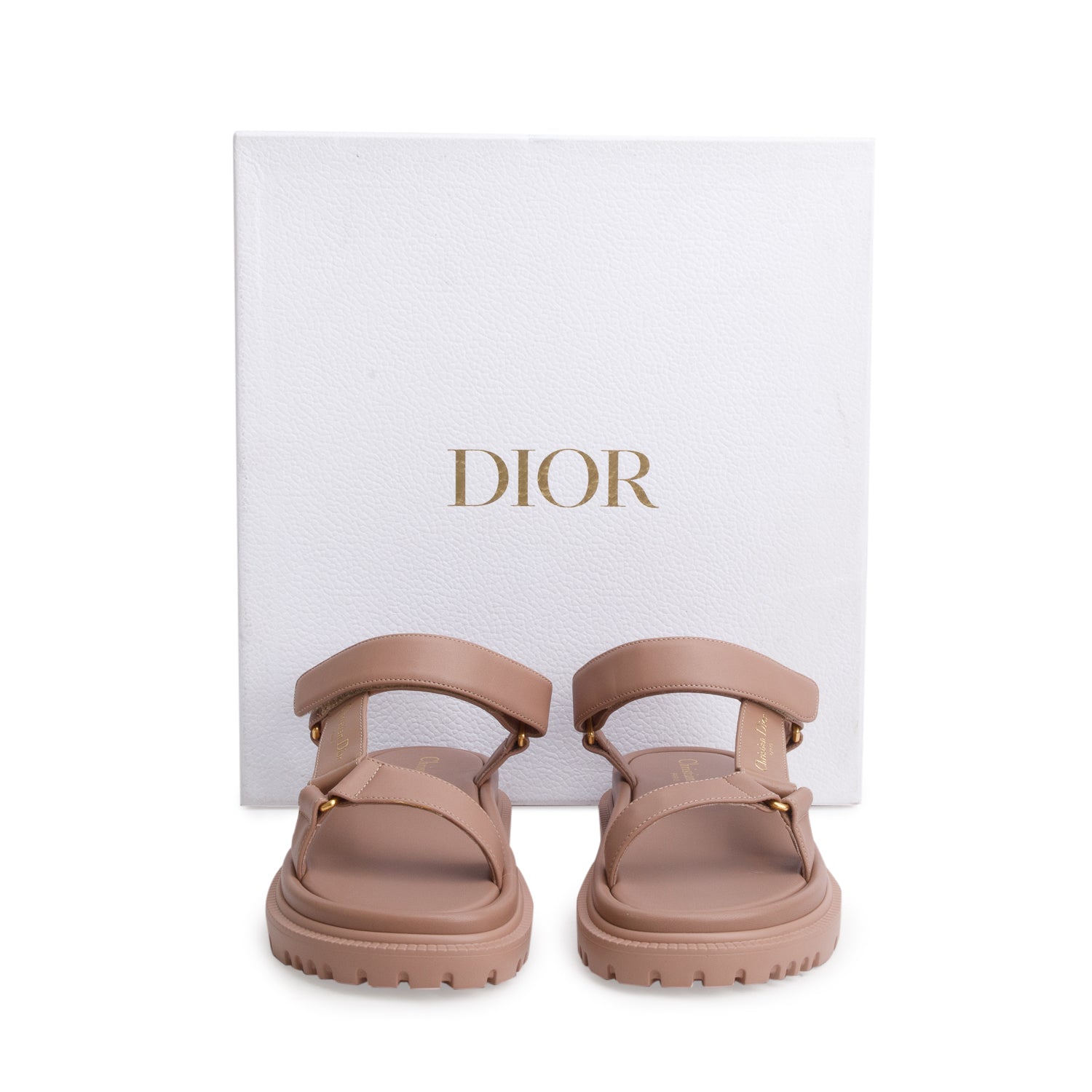 Christian Dior 2023 Pink Lambskin Leather D-Wave Sandals, Women's Size 36.5 w/ Box