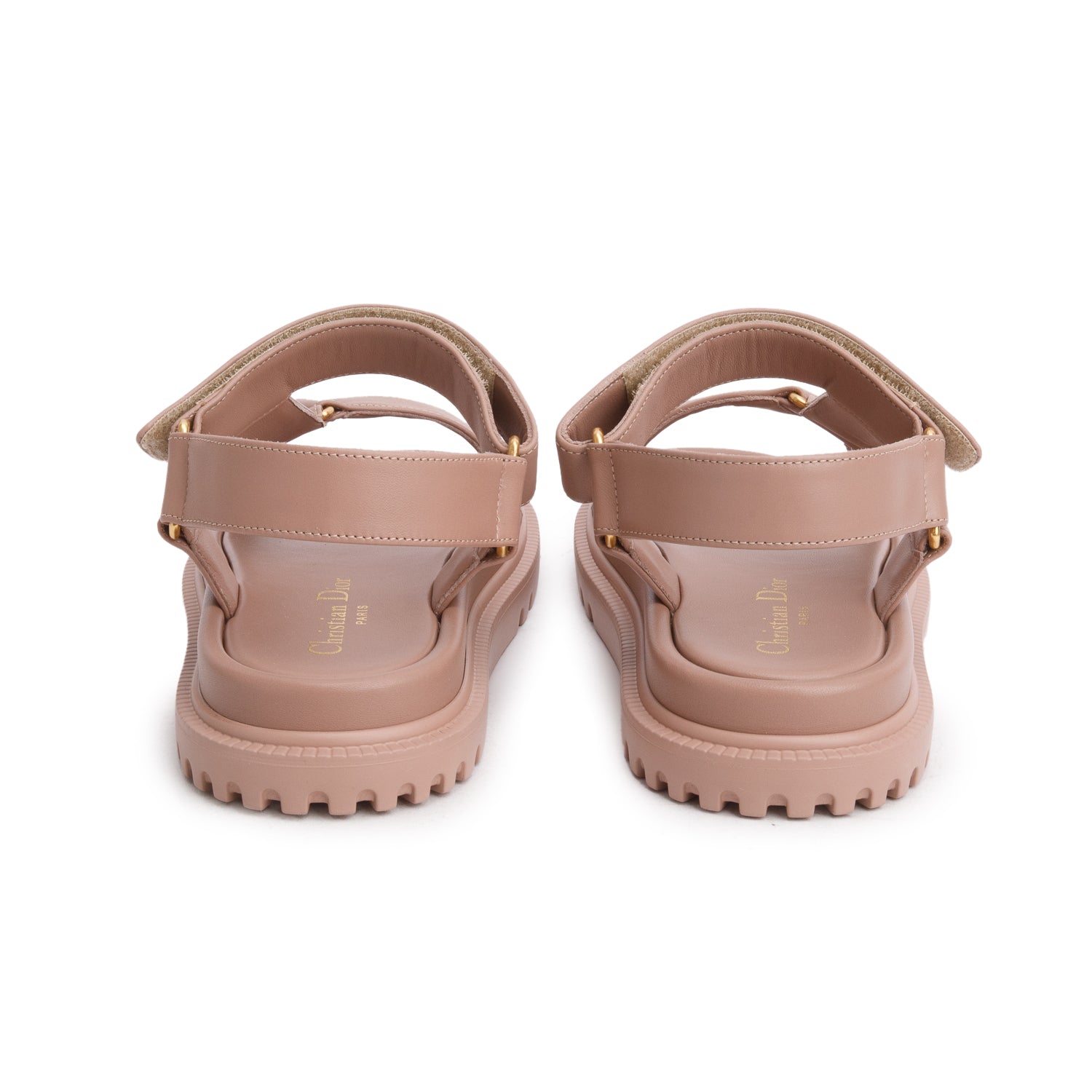 Christian Dior 2023 Pink Lambskin Leather D-Wave Sandals, Women's Size 36.5 w/ Box