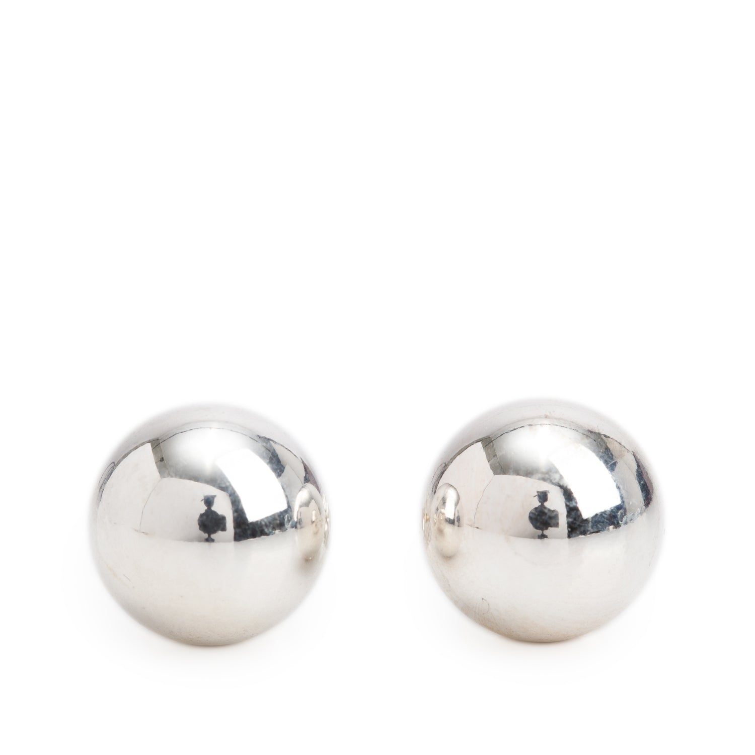 Tiffany & Co. Sterling Silver HardWear 10 MM Ball Earrings